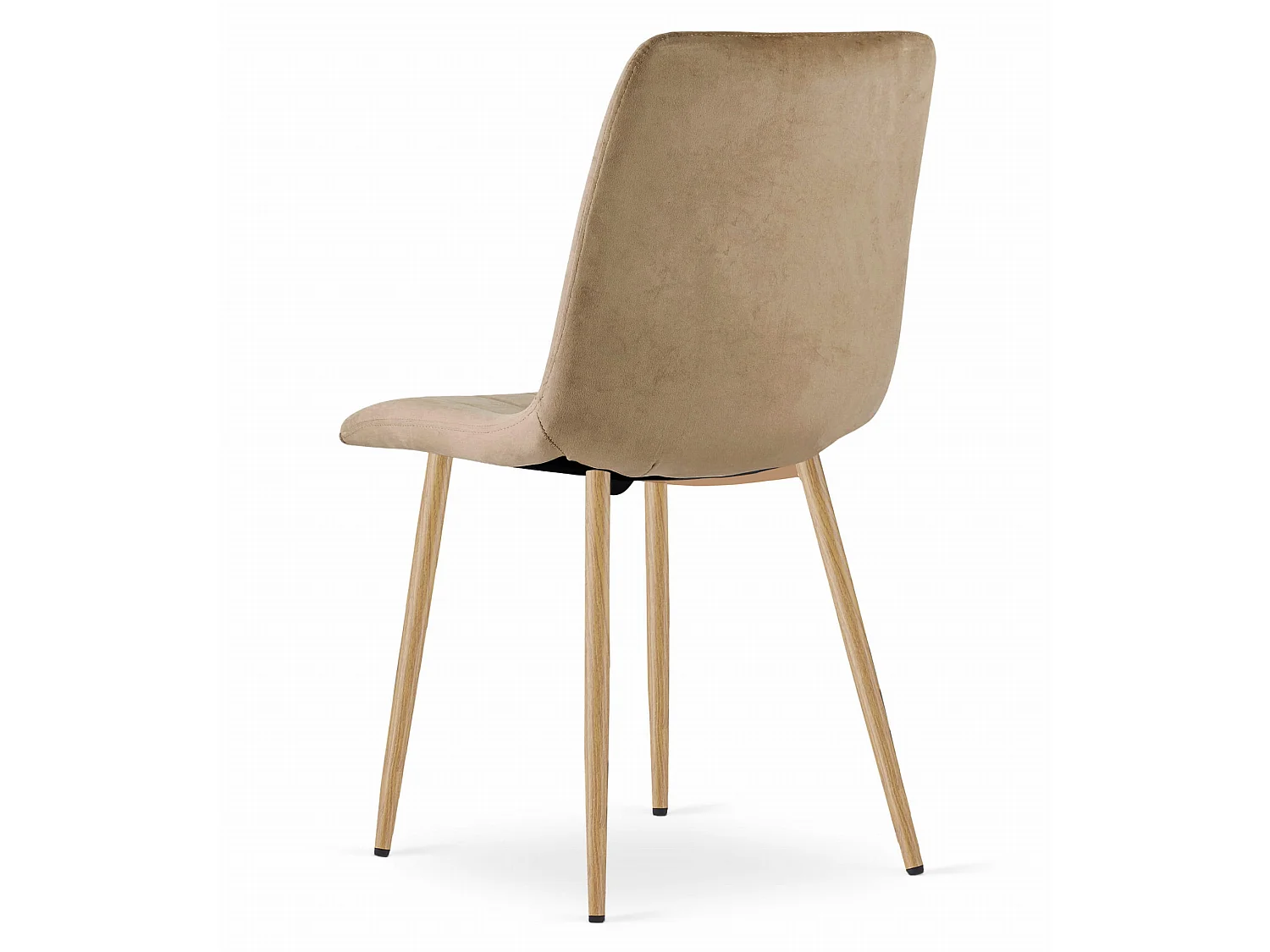 Eetkamerstoel LAVA ergonomisch fluweel bruin 86x45x55 cm
