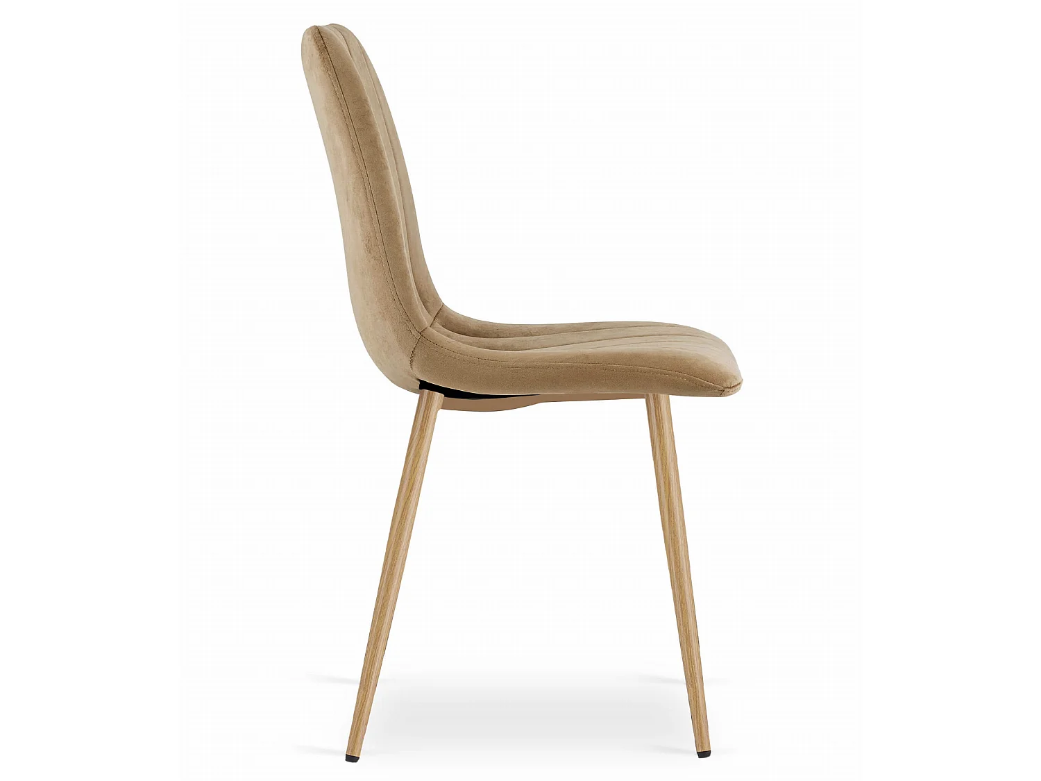 Eetkamerstoel LAVA ergonomisch fluweel bruin 86x45x55 cm