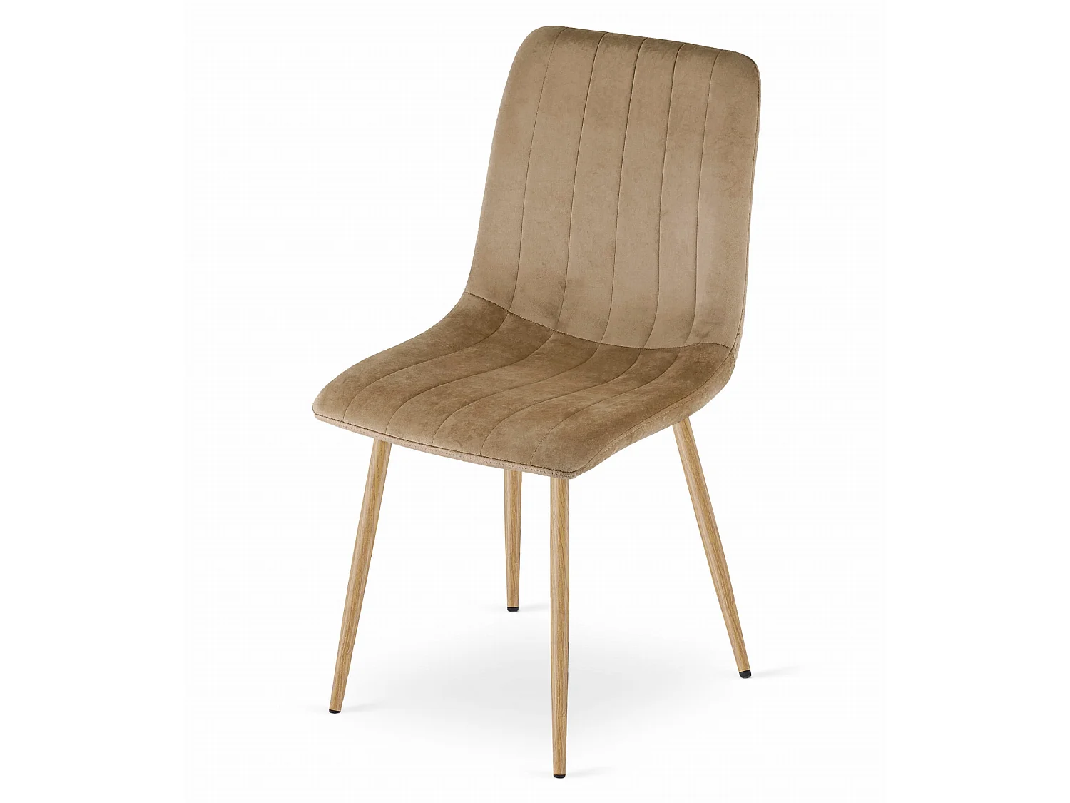 Eetkamerstoel LAVA ergonomisch fluweel bruin 86x45x55 cm