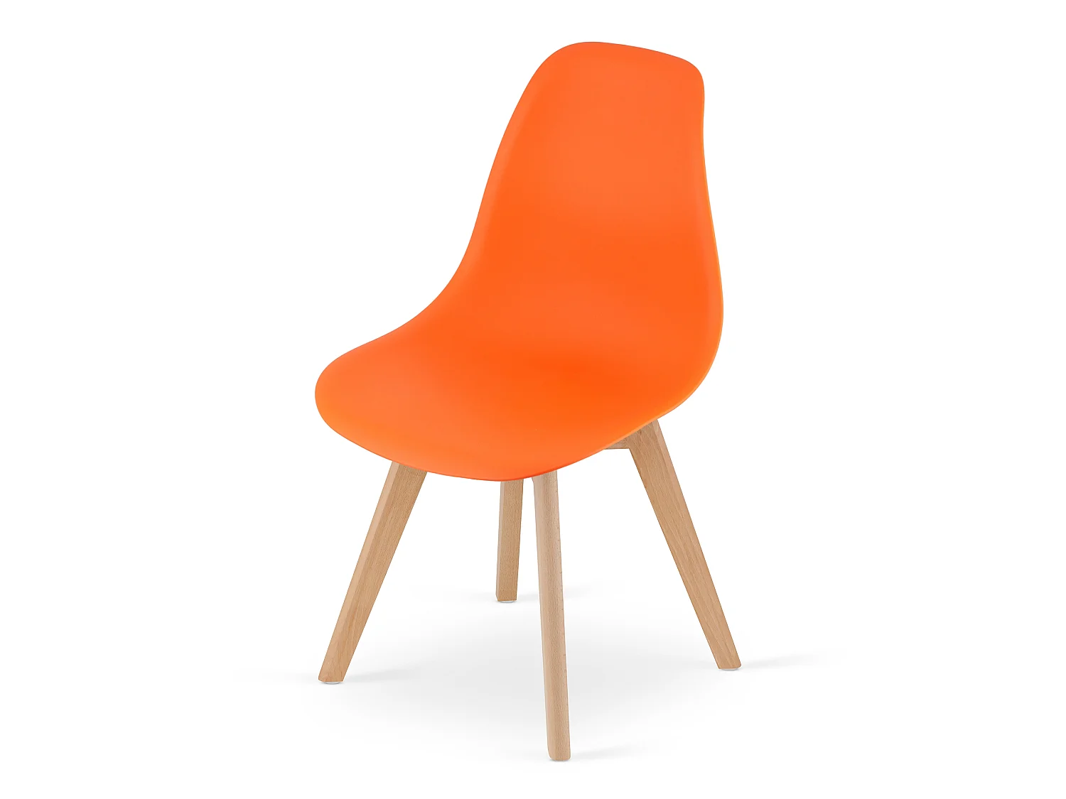 Chaise de salle à manger design polypropylène orange 80x46x54,5 cm