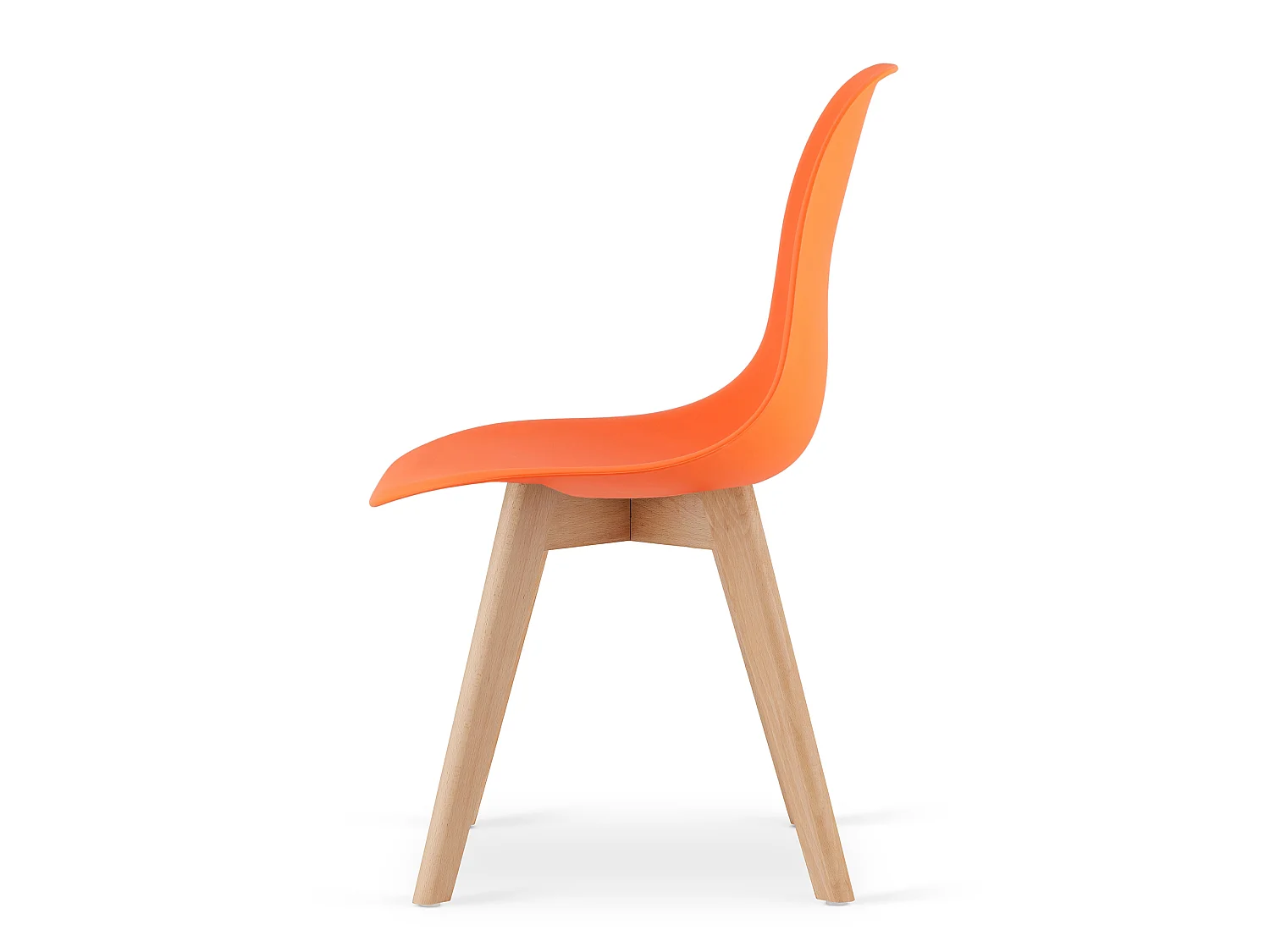 Chaise de salle à manger design polypropylène orange 80x46x54,5 cm