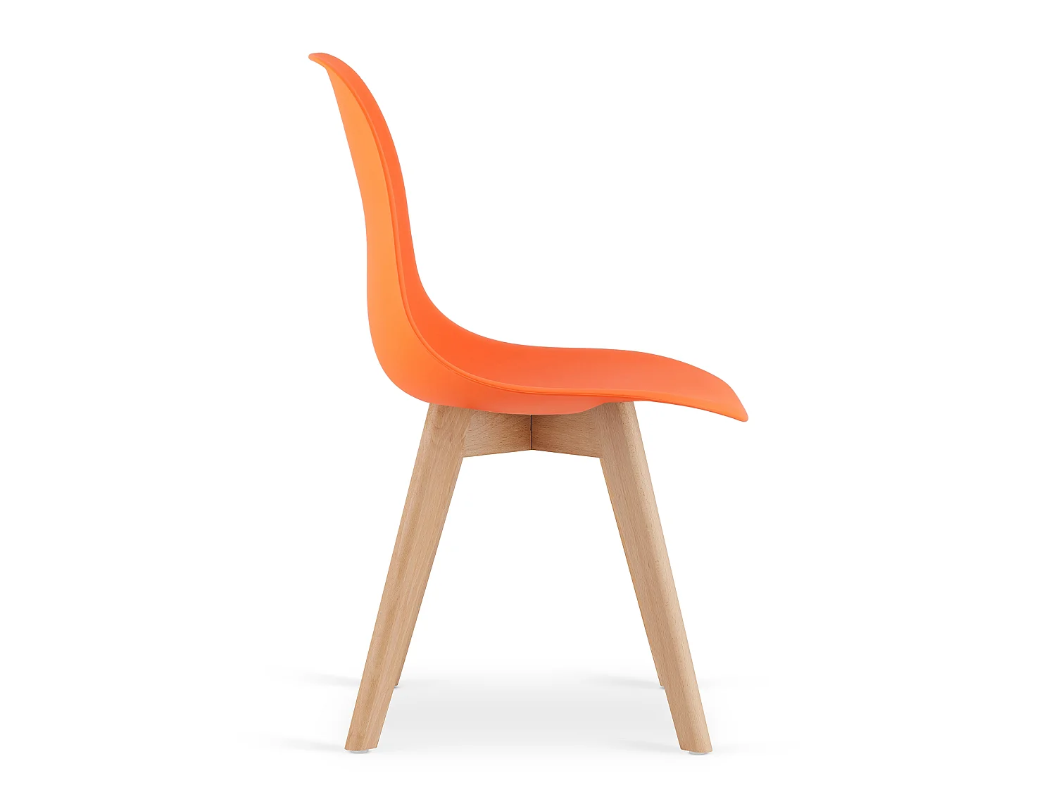 Chaise de salle à manger design polypropylène orange 80x46x54,5 cm
