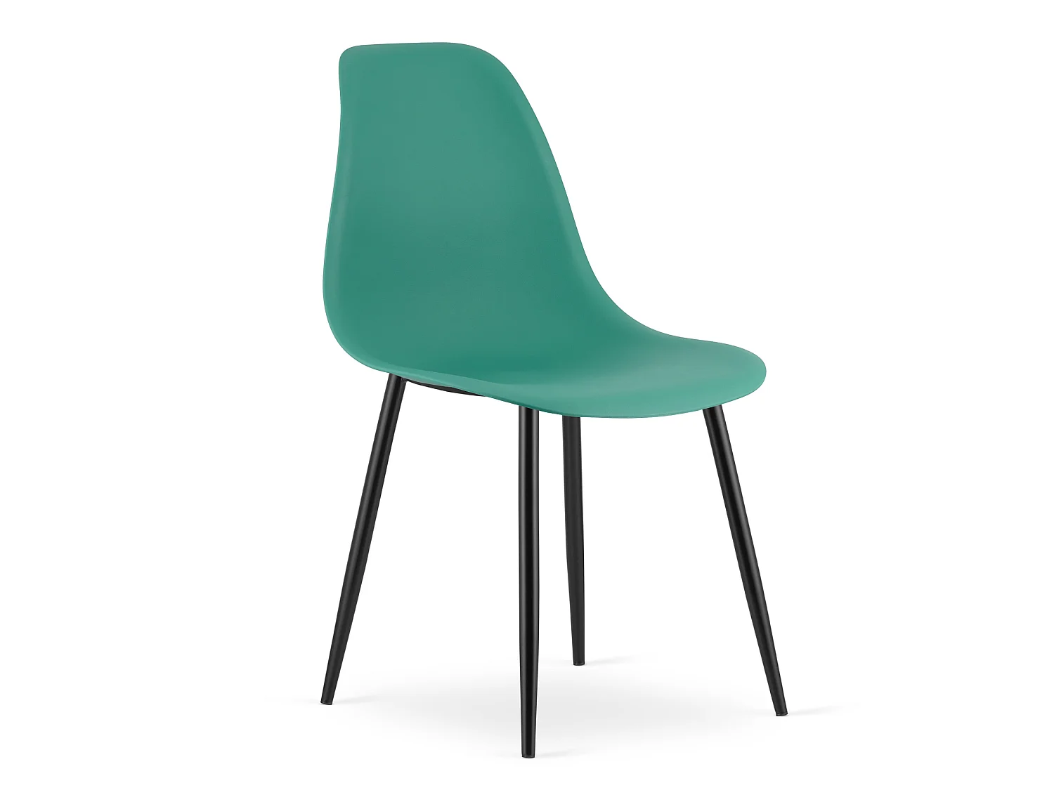 WAT eetkamerstoel Scandinavisch polypropyleen groen 3x zwart metaal 84x46x51 cm