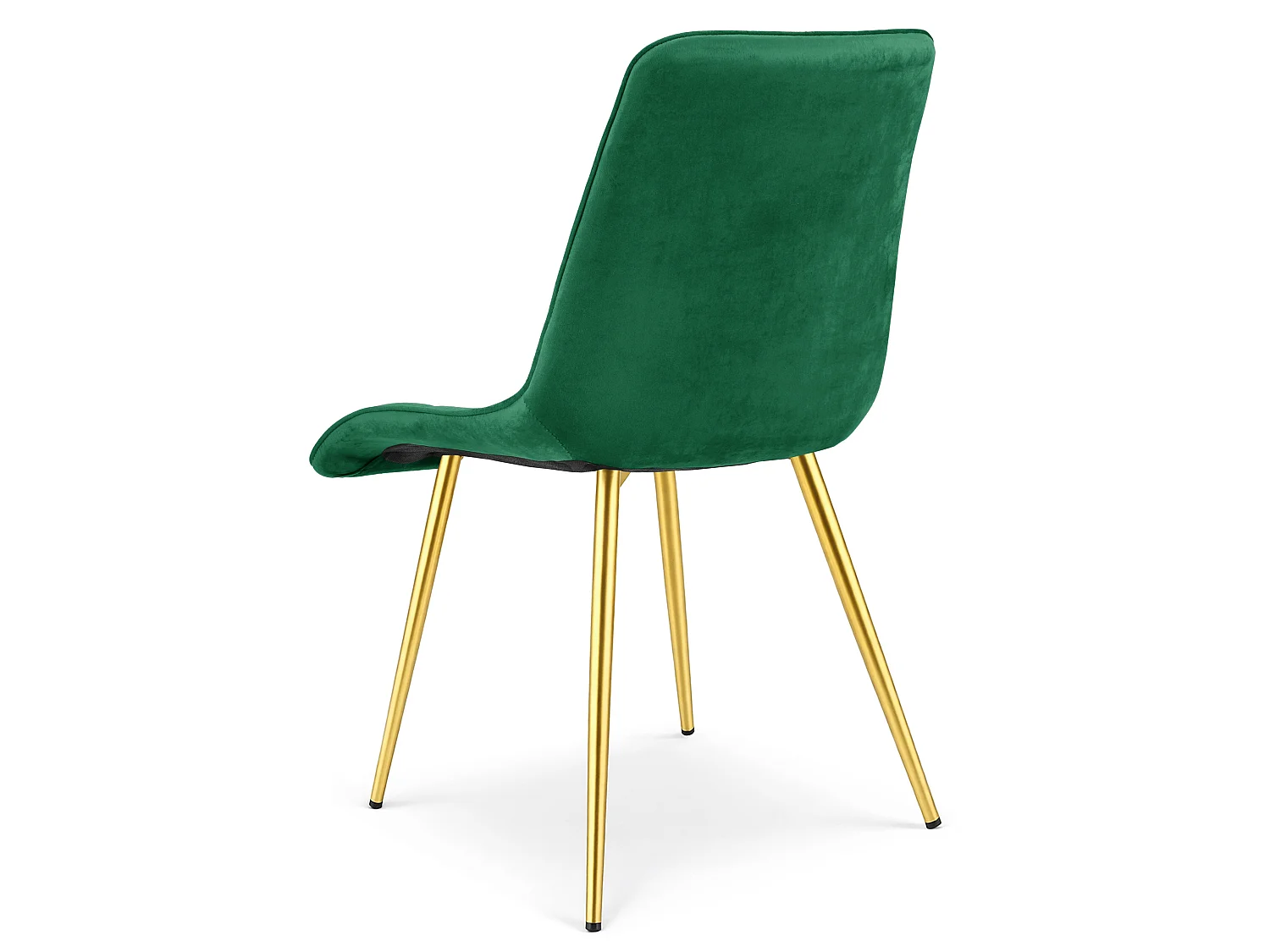Chaise de salle à manger et cuisine SPLIT en velours vert, pieds dorés