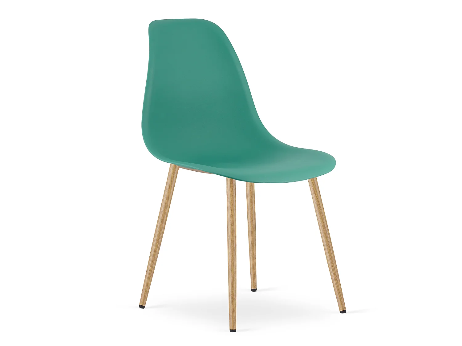 Chaise de salle à manger et cuisine WAT en polypropylène vert 4 pièces 84x46x51 cm