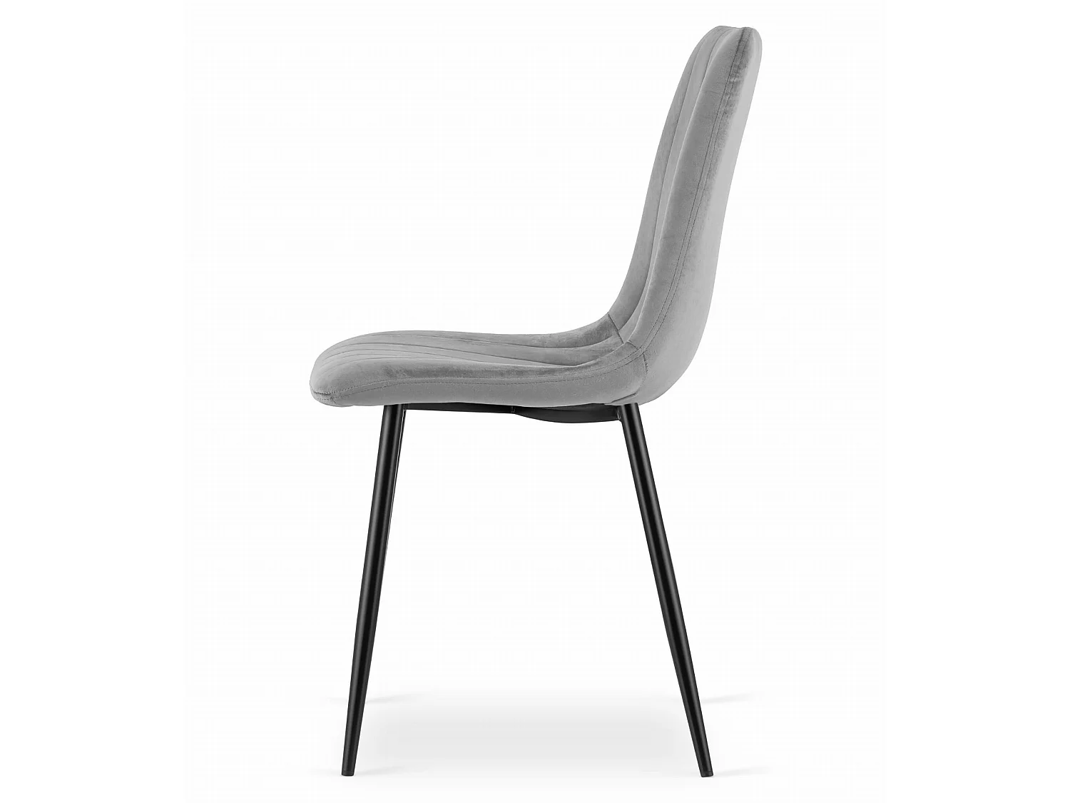 Eetkamerstoel LAVA fluweel lichtgrijs 90x43x51 cm
