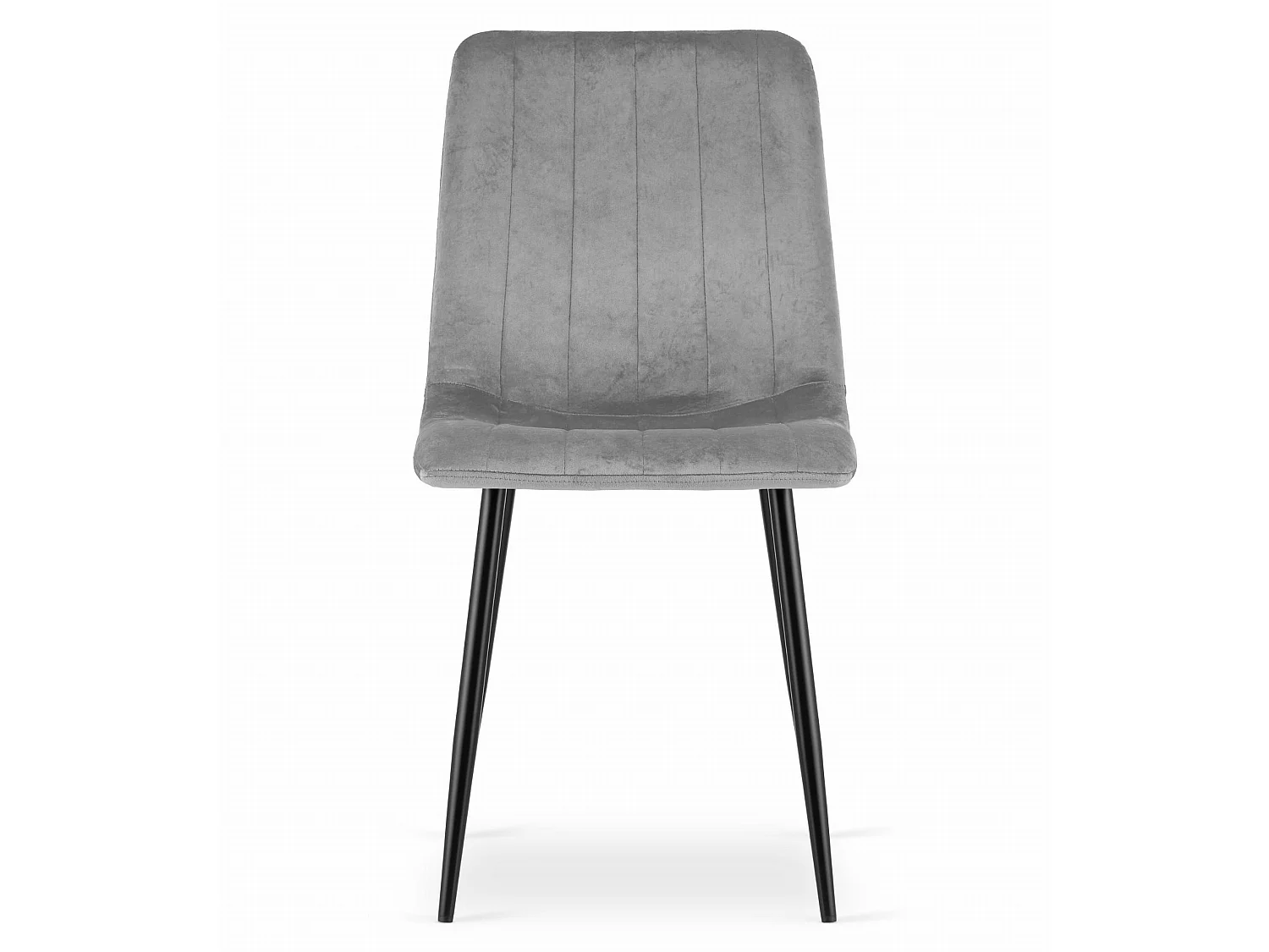 Eetkamerstoel LAVA fluweel lichtgrijs 90x43x51 cm