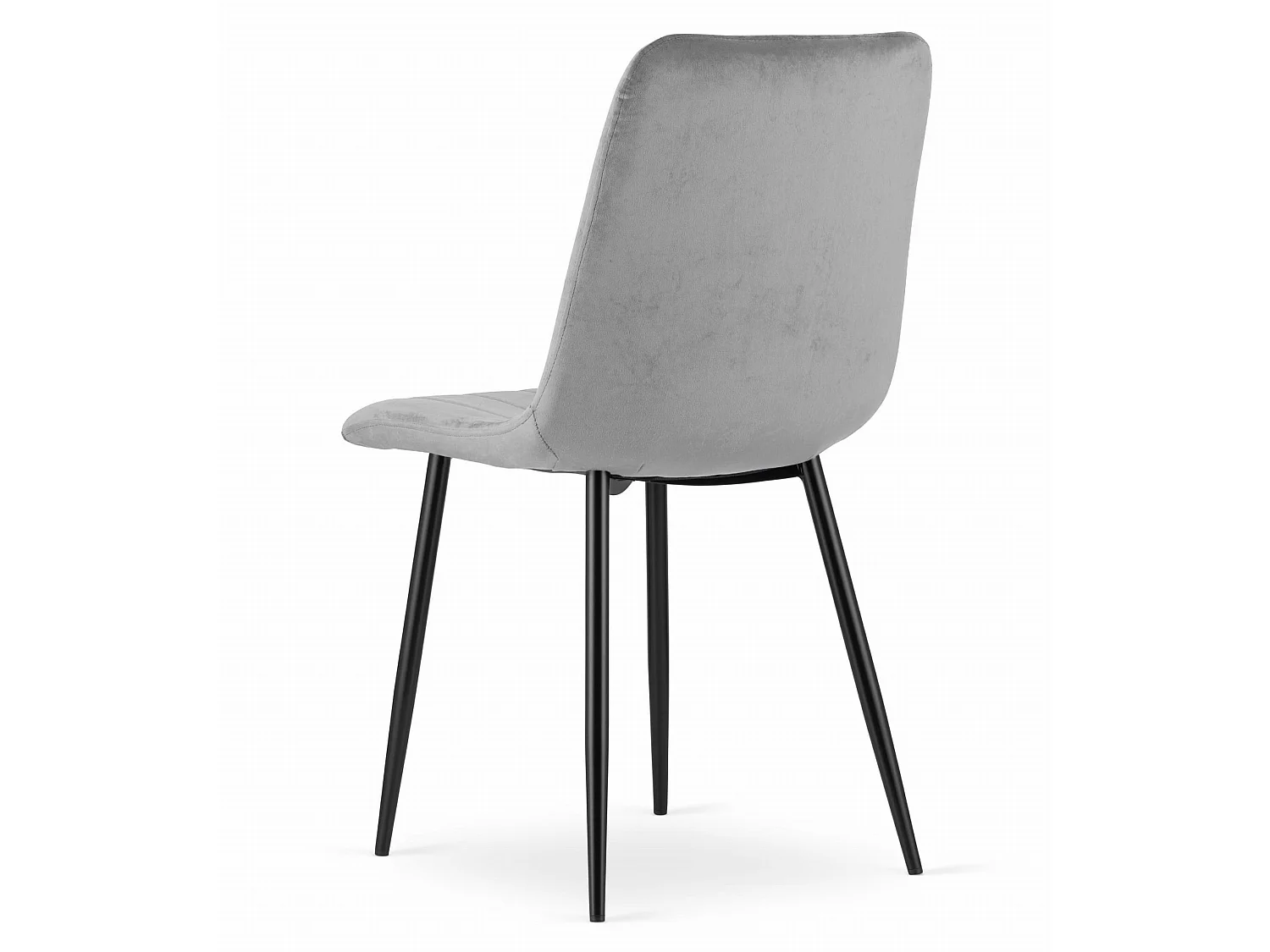 Eetkamerstoel LAVA fluweel lichtgrijs 90x43x51 cm