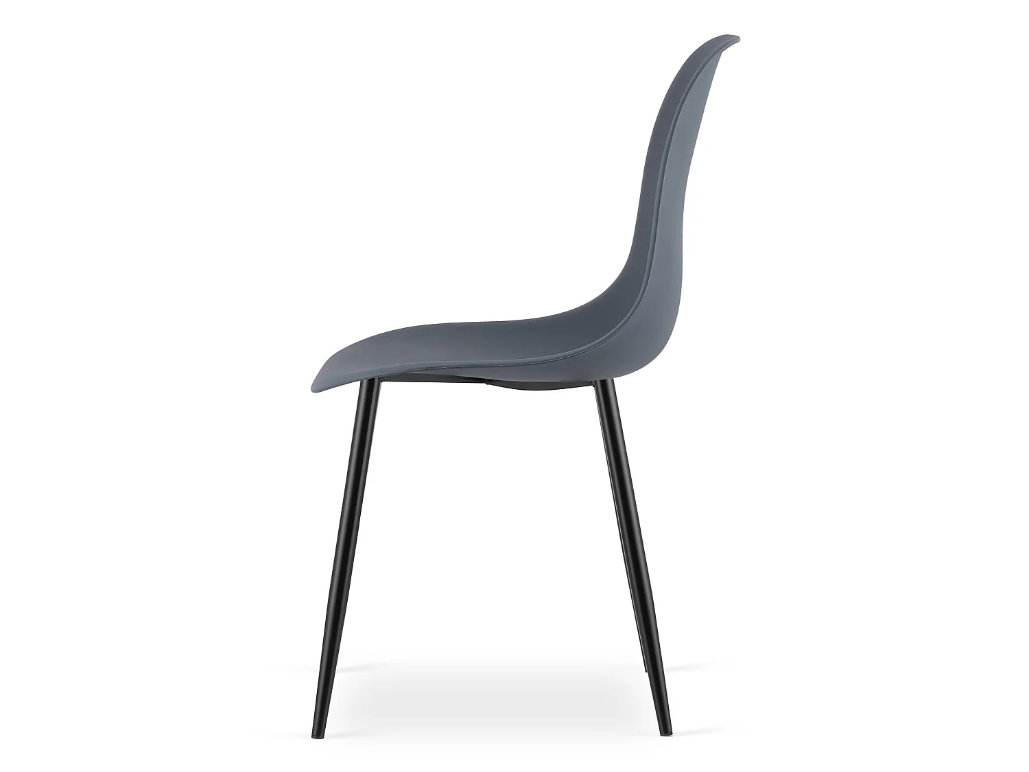 Eetkamerstoel WAT modern polypropyleen dark slate zwart 84x46x51 cm