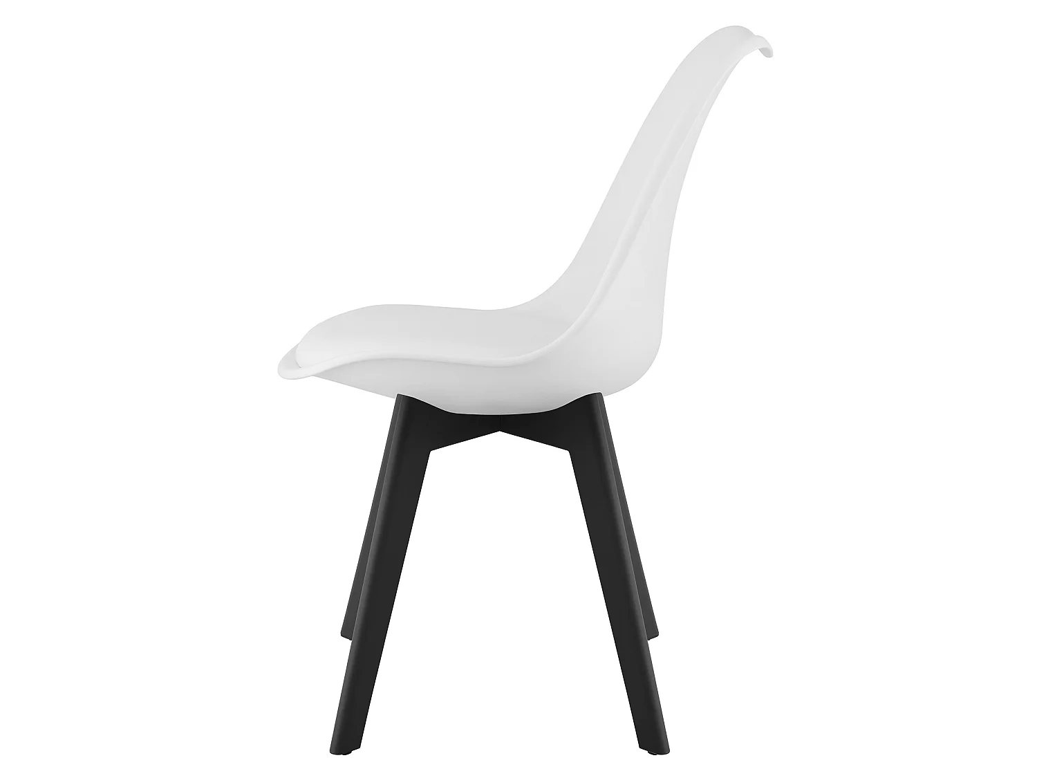 Chaise de salle à manger MARK ergonomique bois blanc noir 82 cm