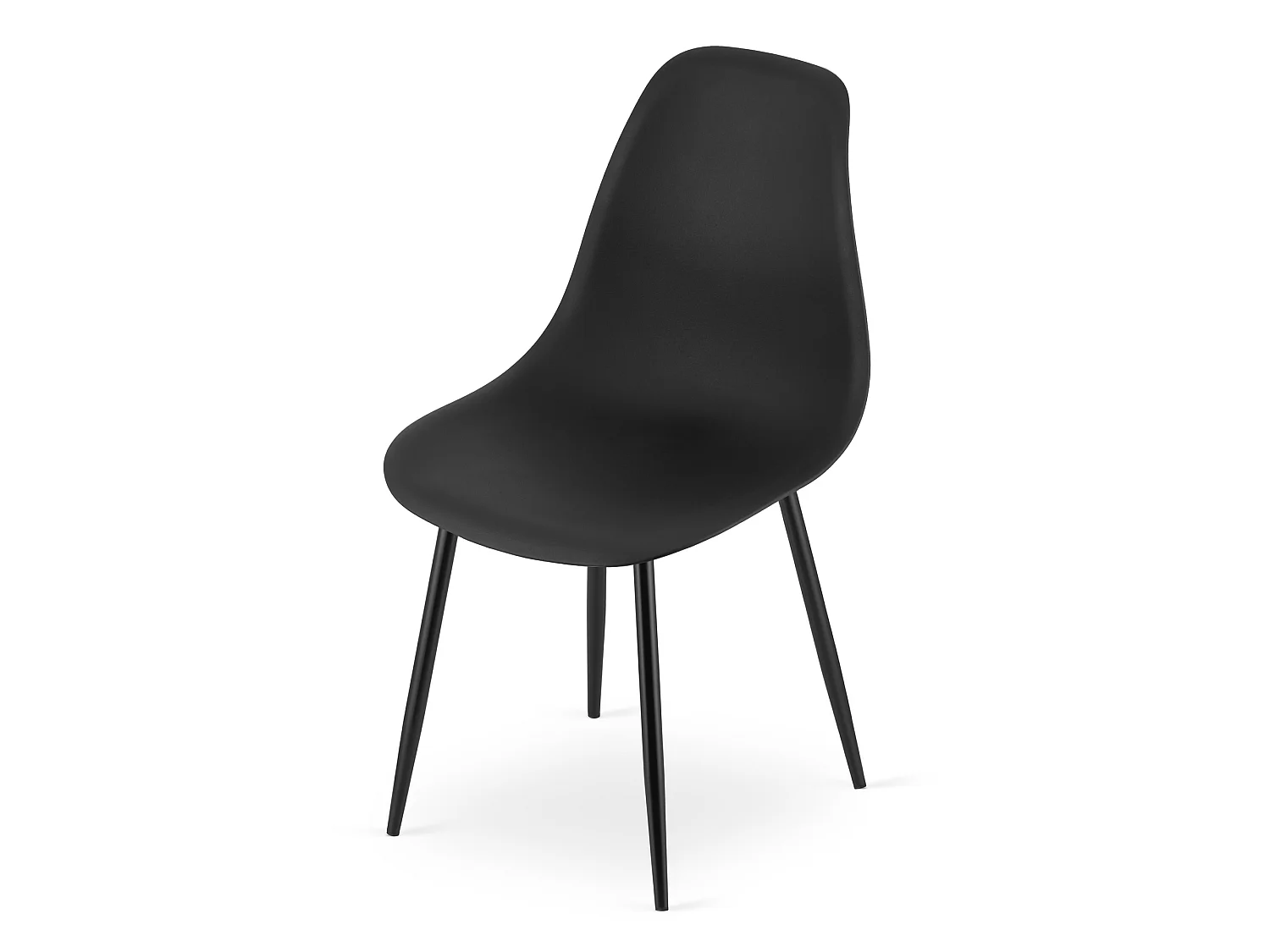 WAT eetkamerstoel Scandinavisch polypropyleen zwart 84x46x51 cm
