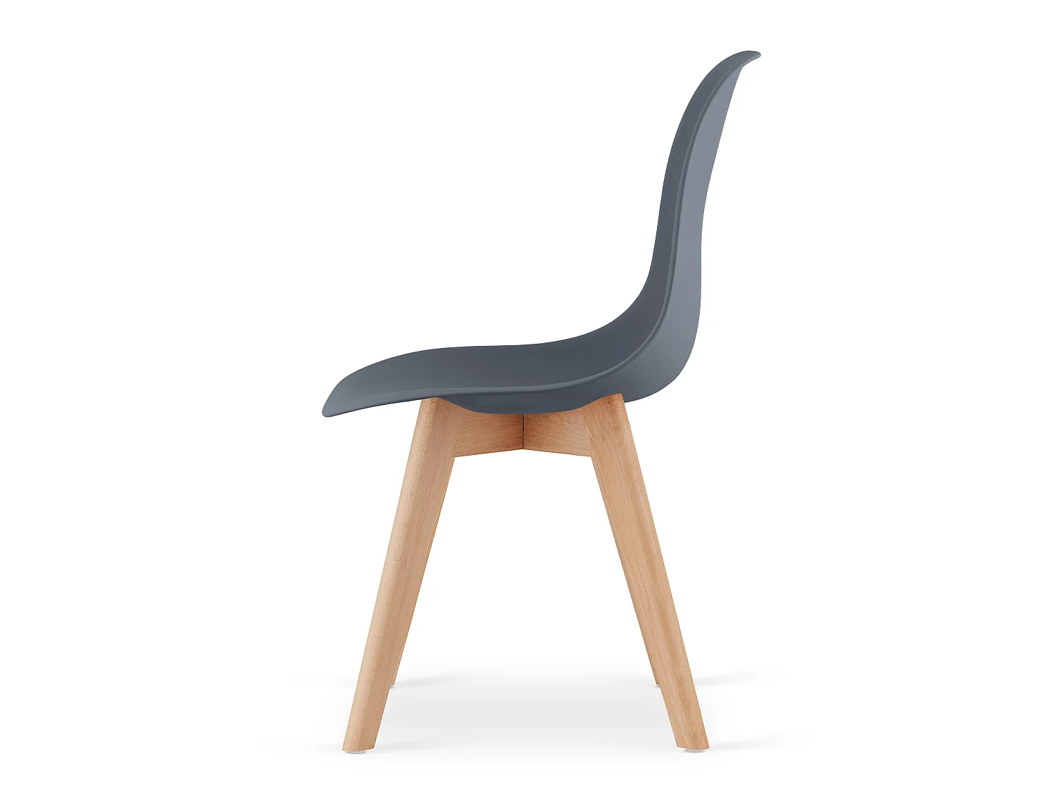 Esszimmerstuhl ergonomisch Polypropylen dunkelgrau 2er-Set 80x46x54,5 cm