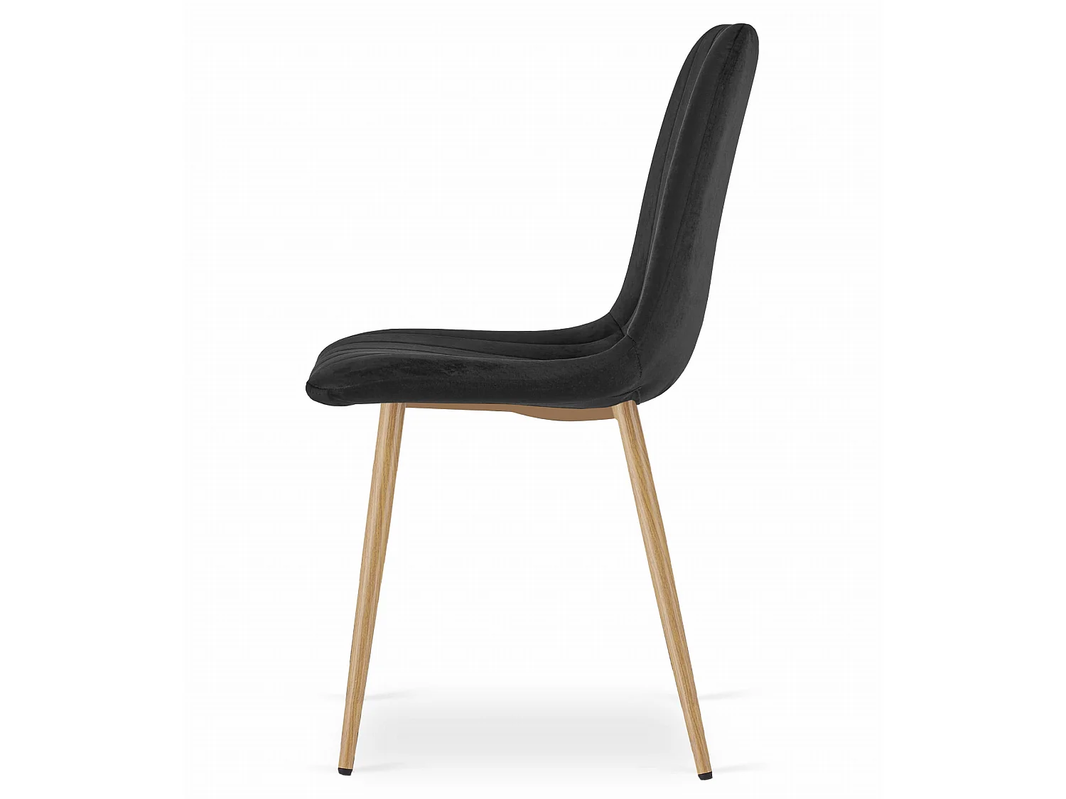 Eetkamerstoel LAVA fluweel zwart 86x45x55 cm