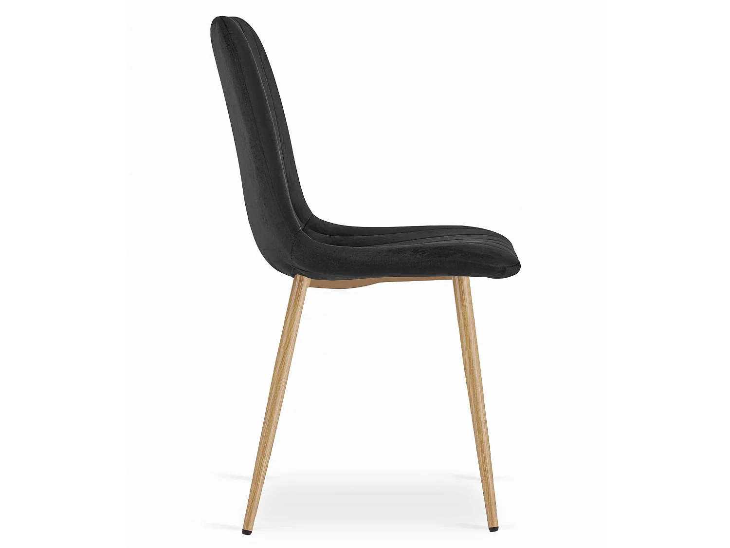 Eetkamerstoel LAVA fluweel zwart 86x45x55 cm