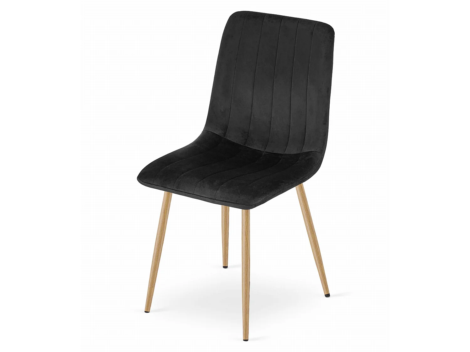 Eetkamerstoel LAVA fluweel zwart 86x45x55 cm