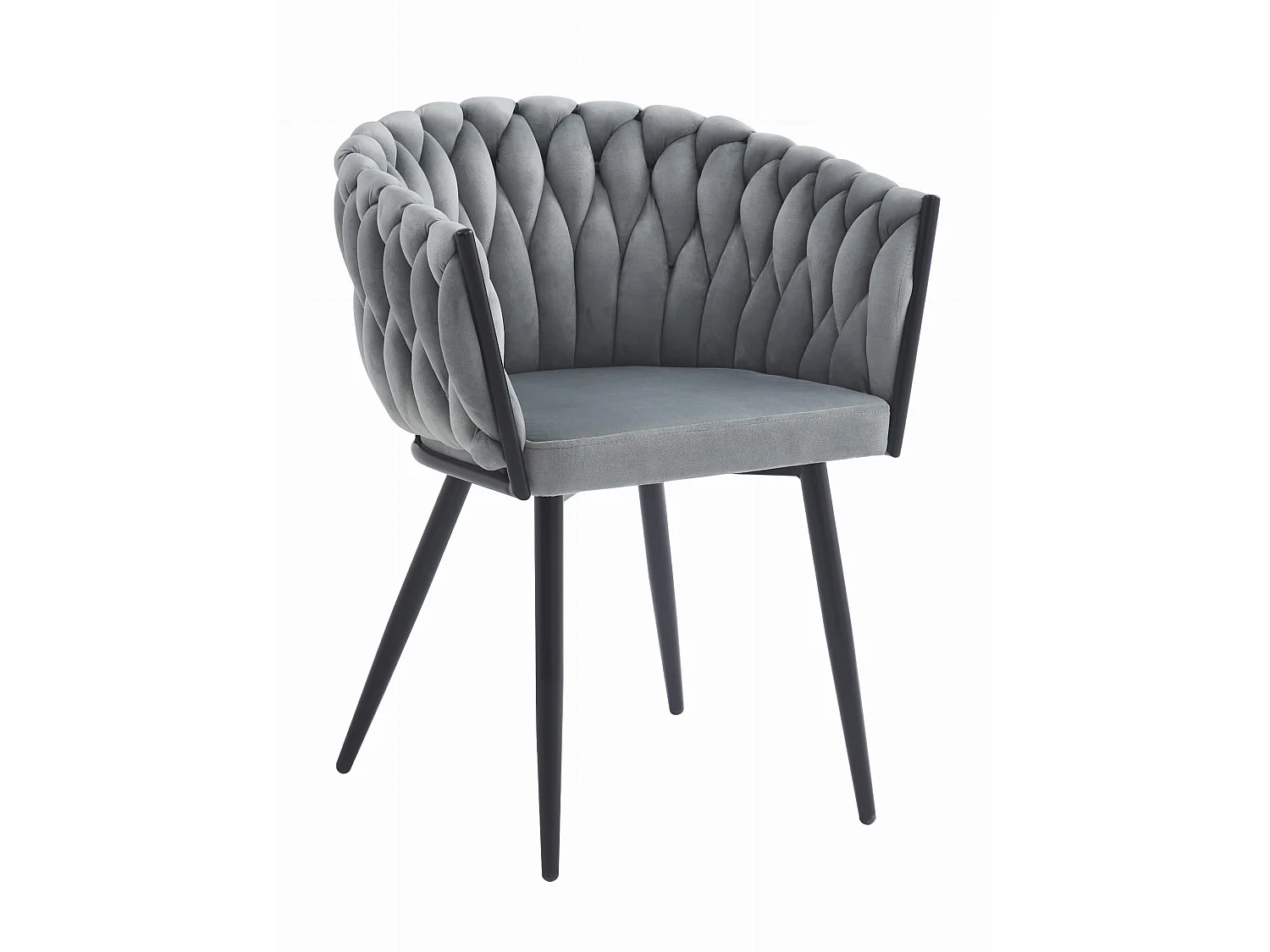 ORION Esszimmerstuhl Samt hellgrau 2 St. 79x61x55 cm
