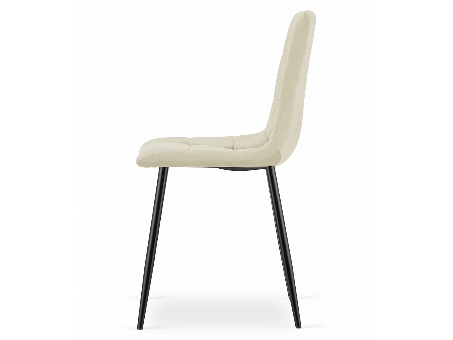 Eetkamerstoel KARA modern fluweel beige 87x45x50,5 cm