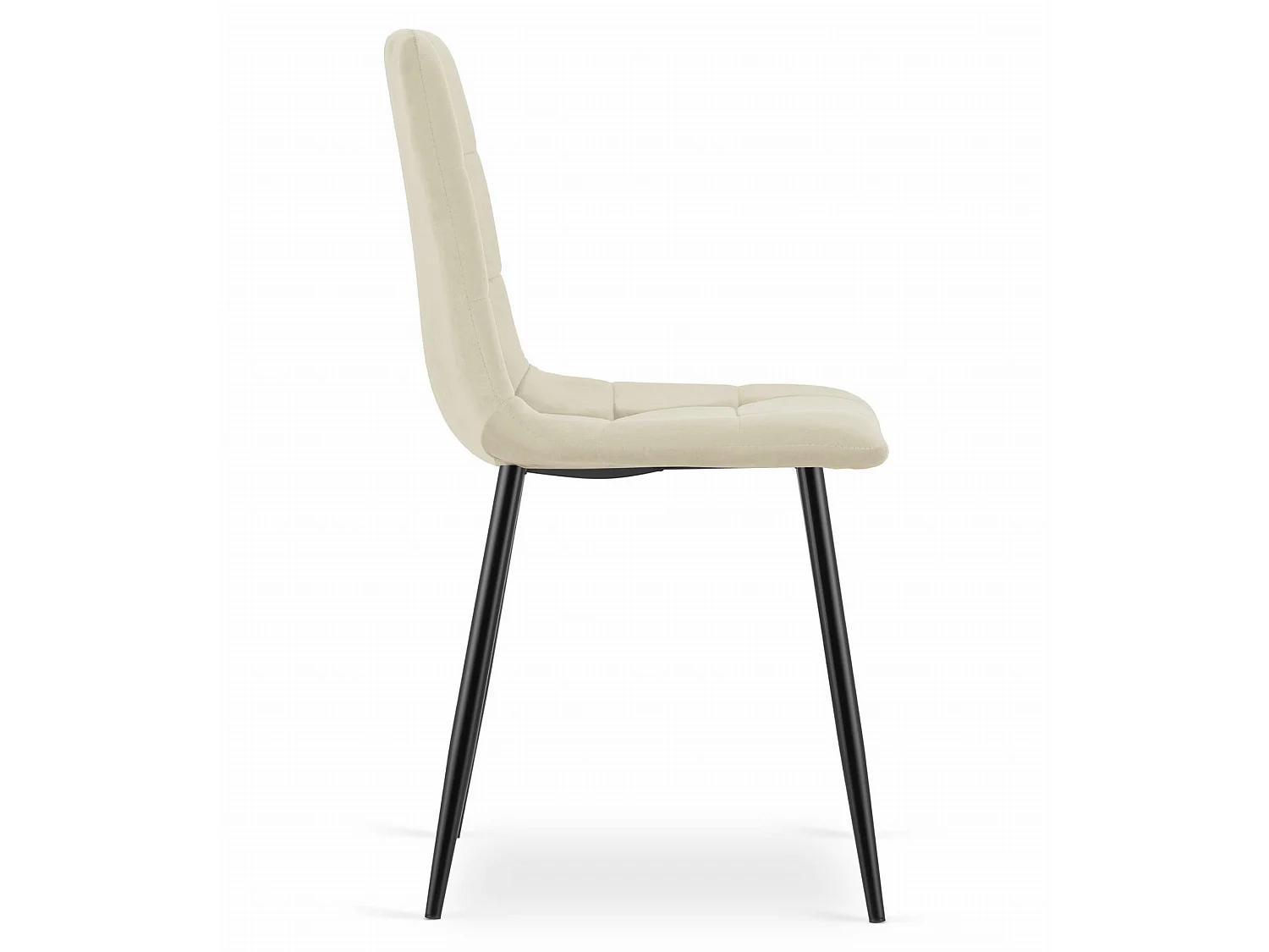 Eetkamerstoel KARA modern fluweel beige 87x45x50,5 cm