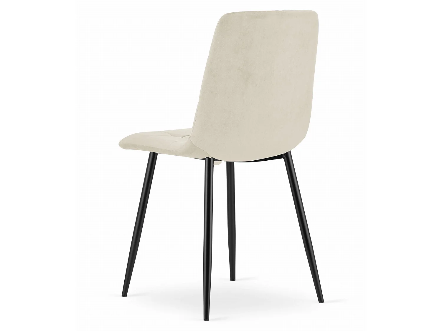 Eetkamerstoel KARA modern fluweel beige 87x45x50,5 cm