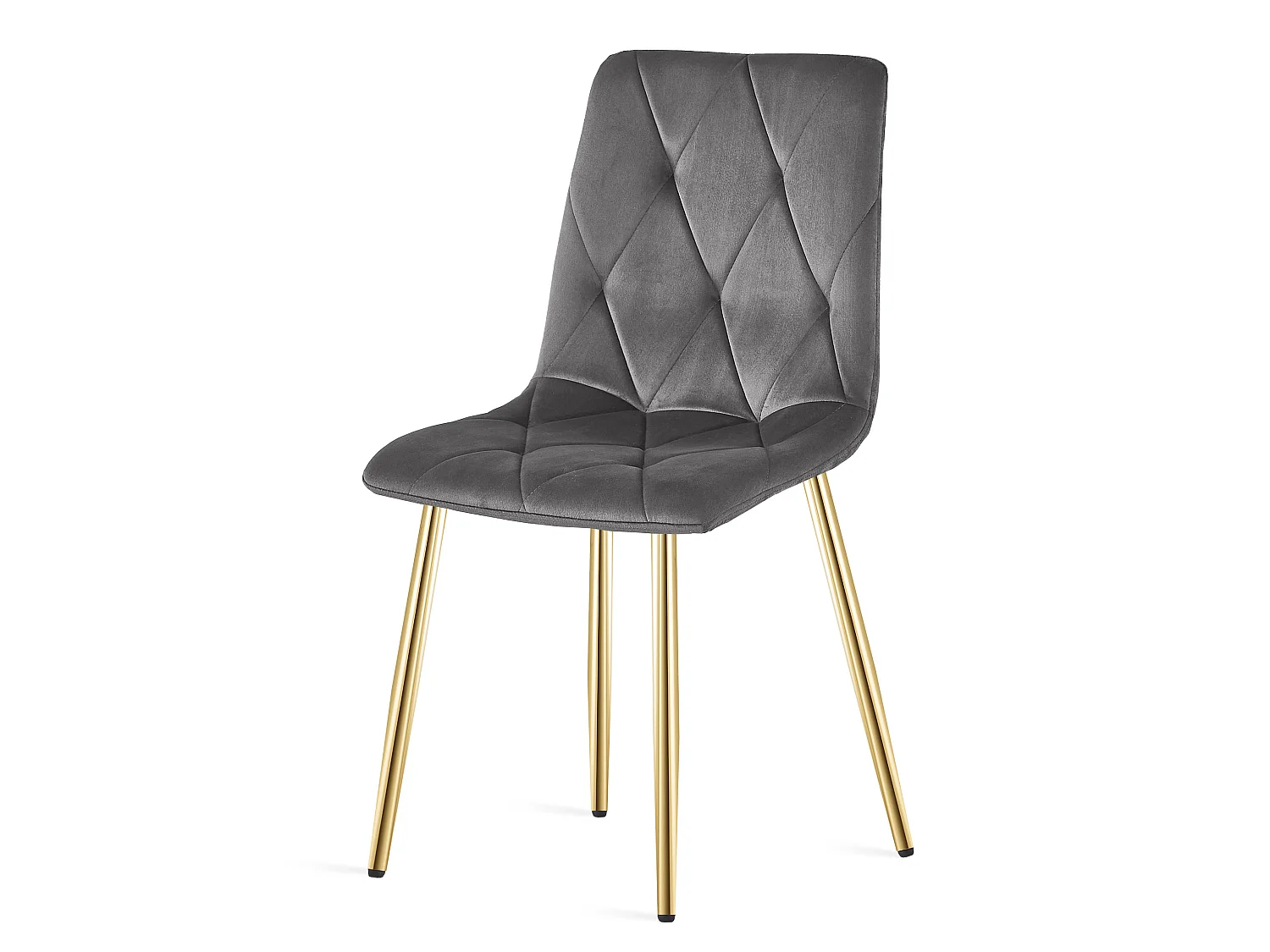 Eetkamerstoel LIBRA fluweel donkergrijs goud 45x54x86,5 cm