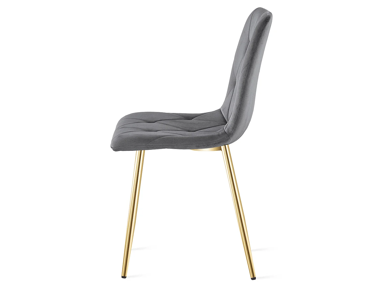 Eetkamerstoel LIBRA fluweel donkergrijs goud 45x54x86,5 cm