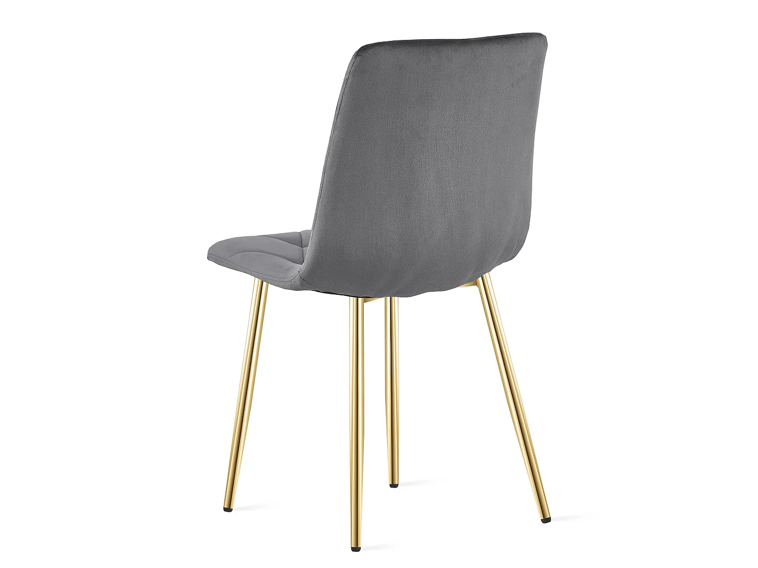 Eetkamerstoel LIBRA fluweel donkergrijs goud 45x54x86,5 cm