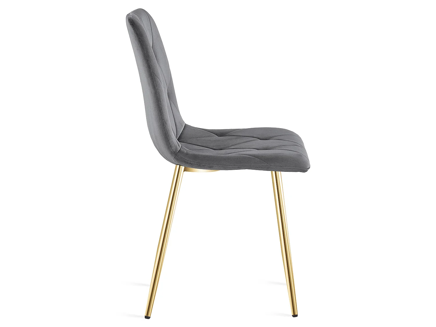Eetkamerstoel LIBRA fluweel donkergrijs goud 45x54x86,5 cm