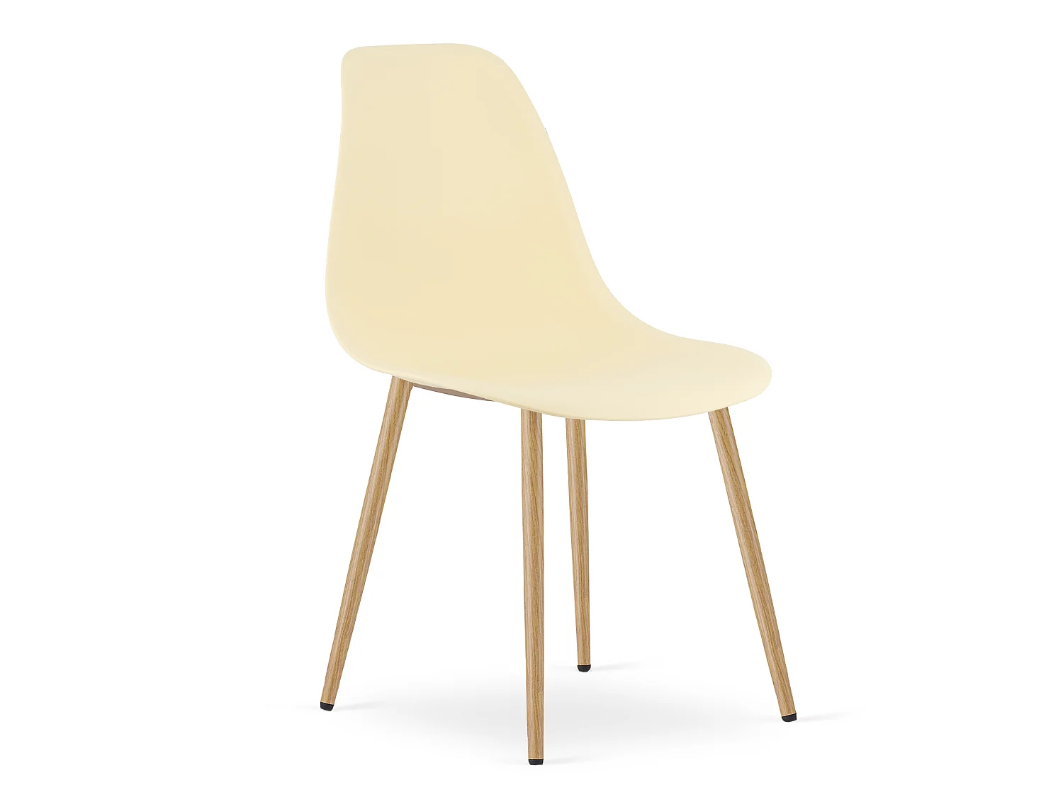 Chaise de salle à manger moderne en polypropylène crème WAT 4 pièces 46x51x84 cm
