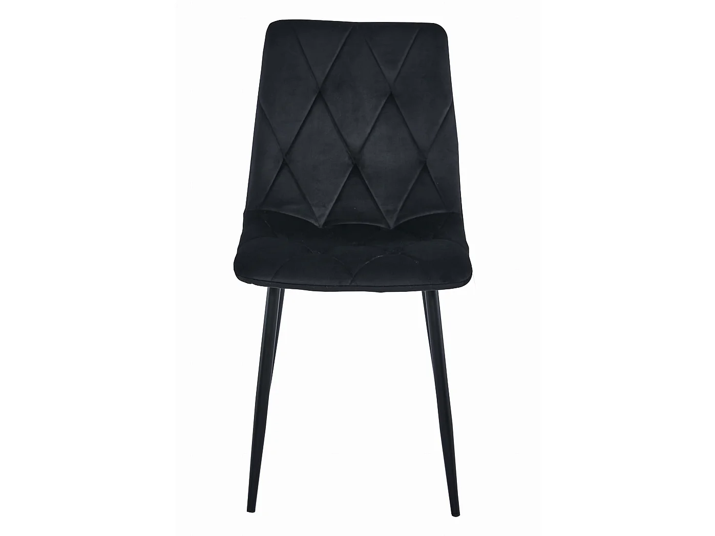 Eetkamerstoel LIBRA ergonomisch fluweel zwart 88,5 cm