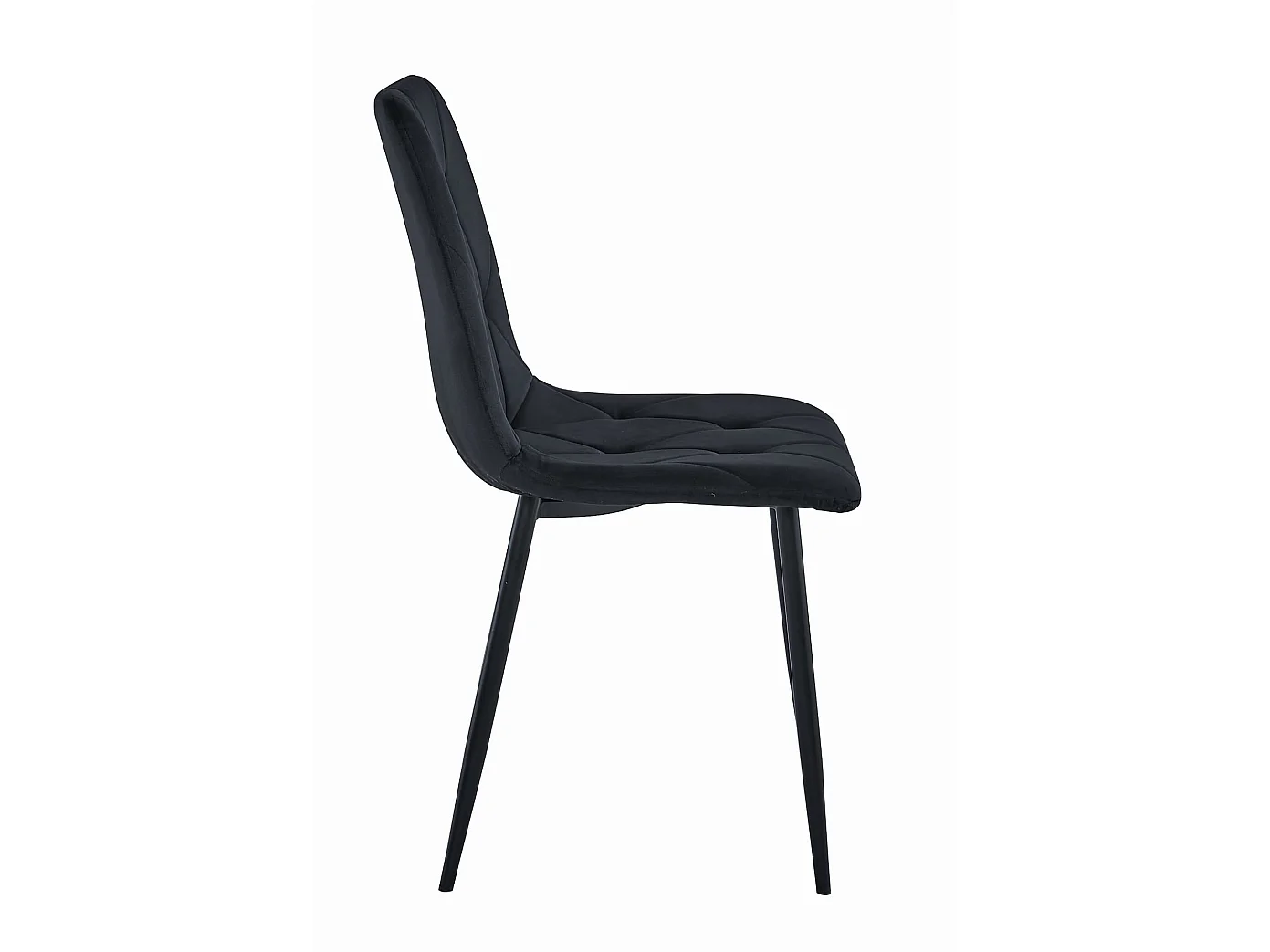 Eetkamerstoel LIBRA ergonomisch fluweel zwart 88,5 cm