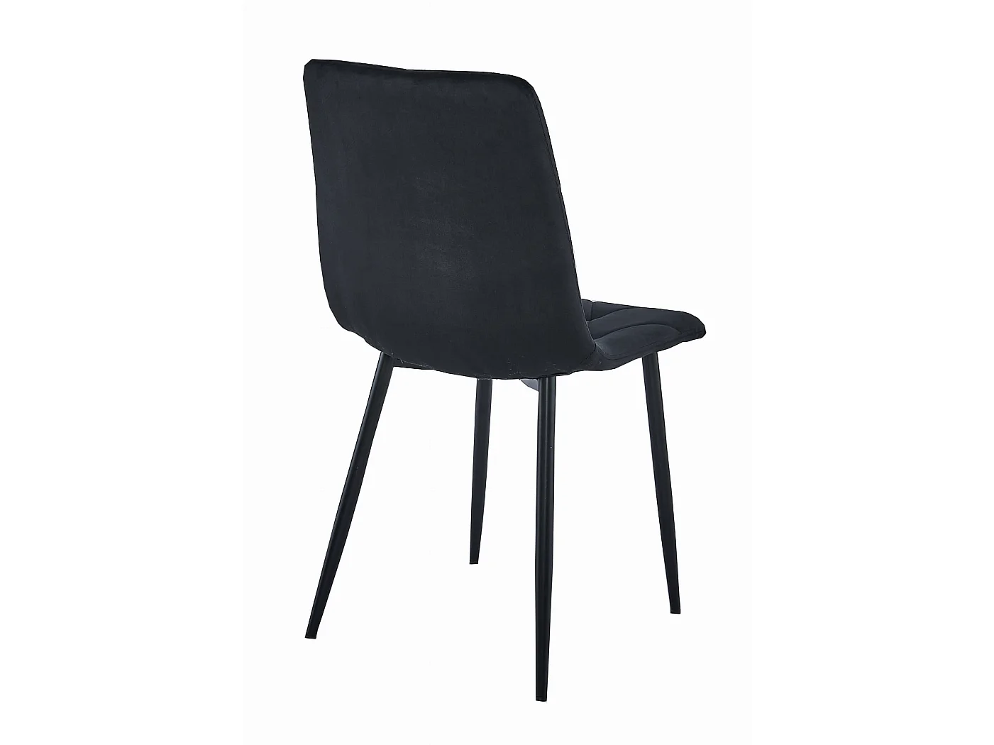 Eetkamerstoel LIBRA ergonomisch fluweel zwart 88,5 cm