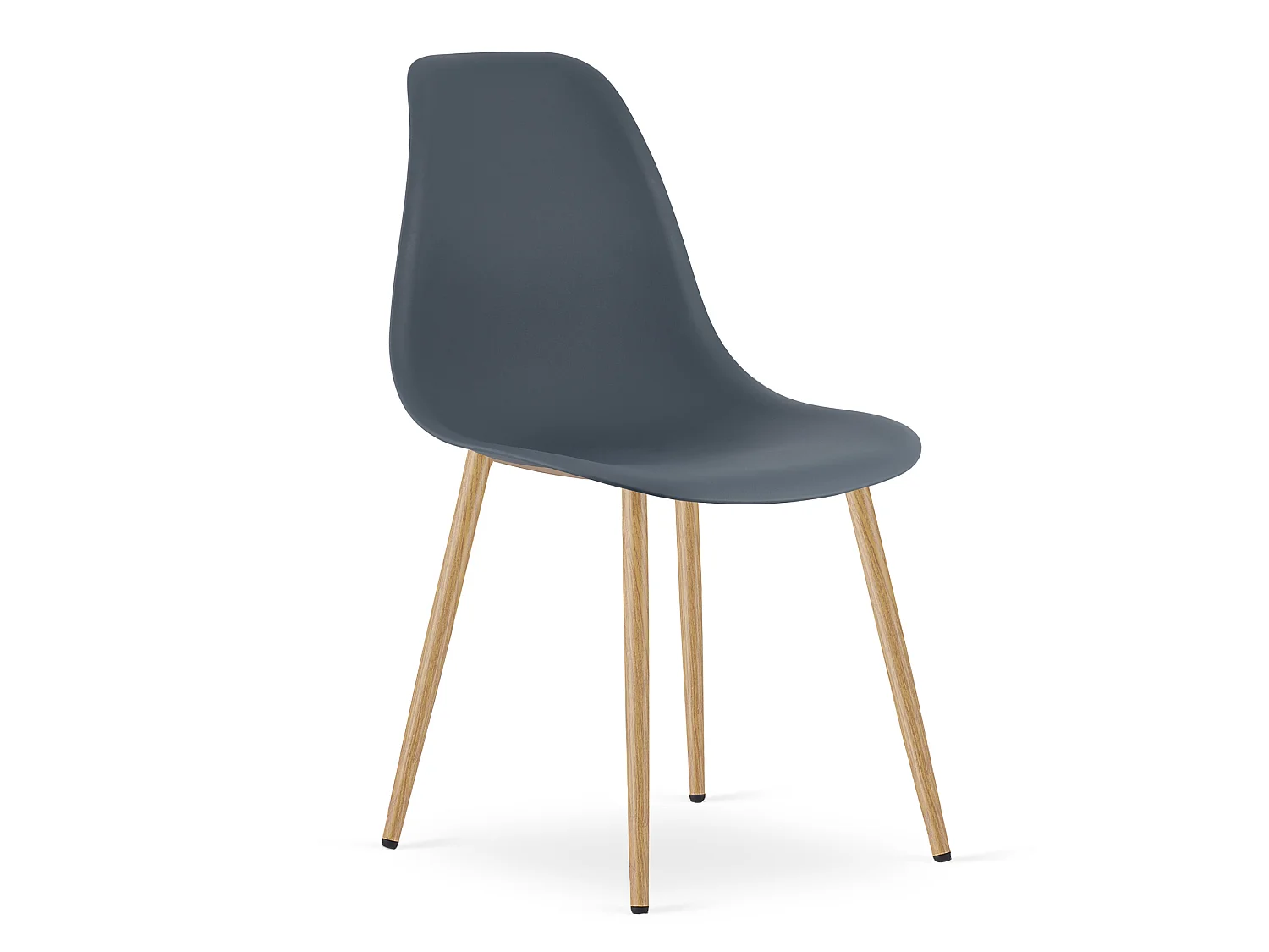 Chaise de salle à manger et cuisine design scandinave polypropylène dark slate 4 pcs