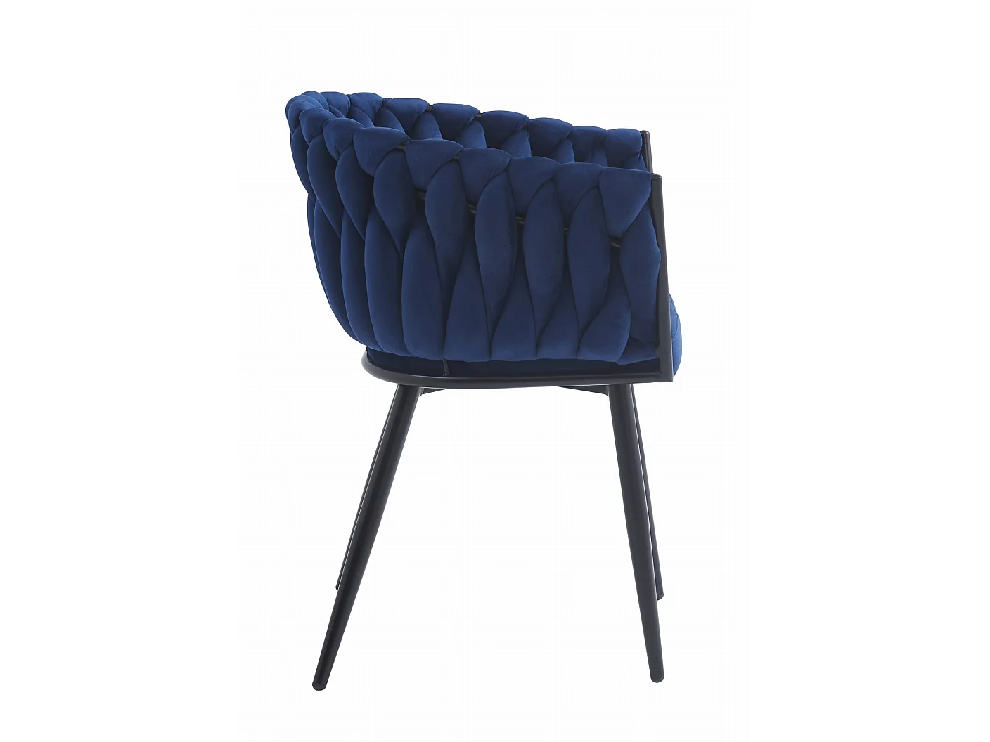 Eetkamerstoel ORION fluweel donkerblauw 79x61x55 cm