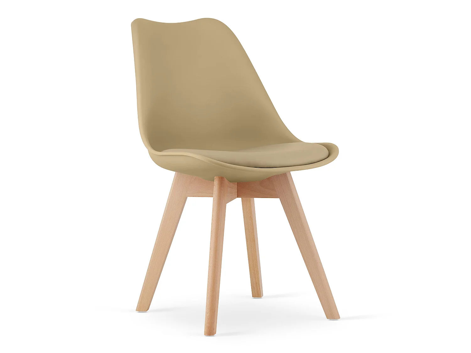 Eetkamerstoel MARK donkerbeige beukenhout 49x52x82 cm