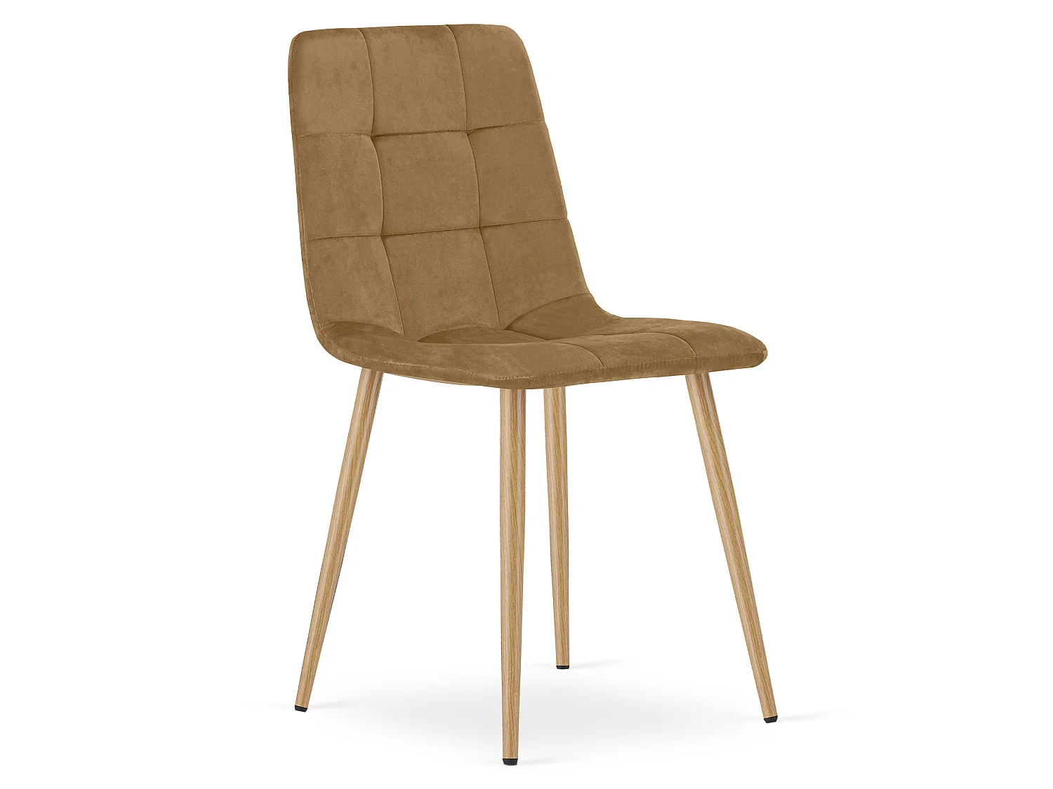 Eetkamerstoel KARA, velvet, bruin, 87x44,5x50,5 cm