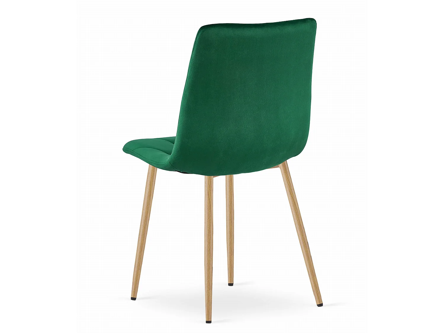 Eetkamerstoel LIBRA fluweel donkergroen houten poten 45x54x86,5 cm