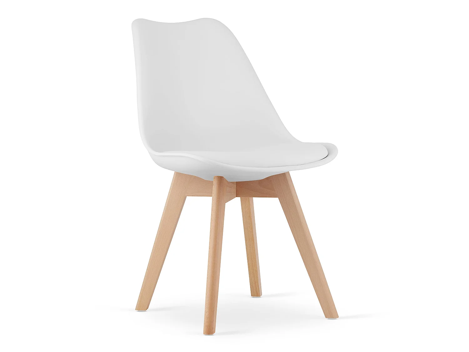 MARK eetkamerstoel ergonomisch hout wit 4x 82x49 cm
