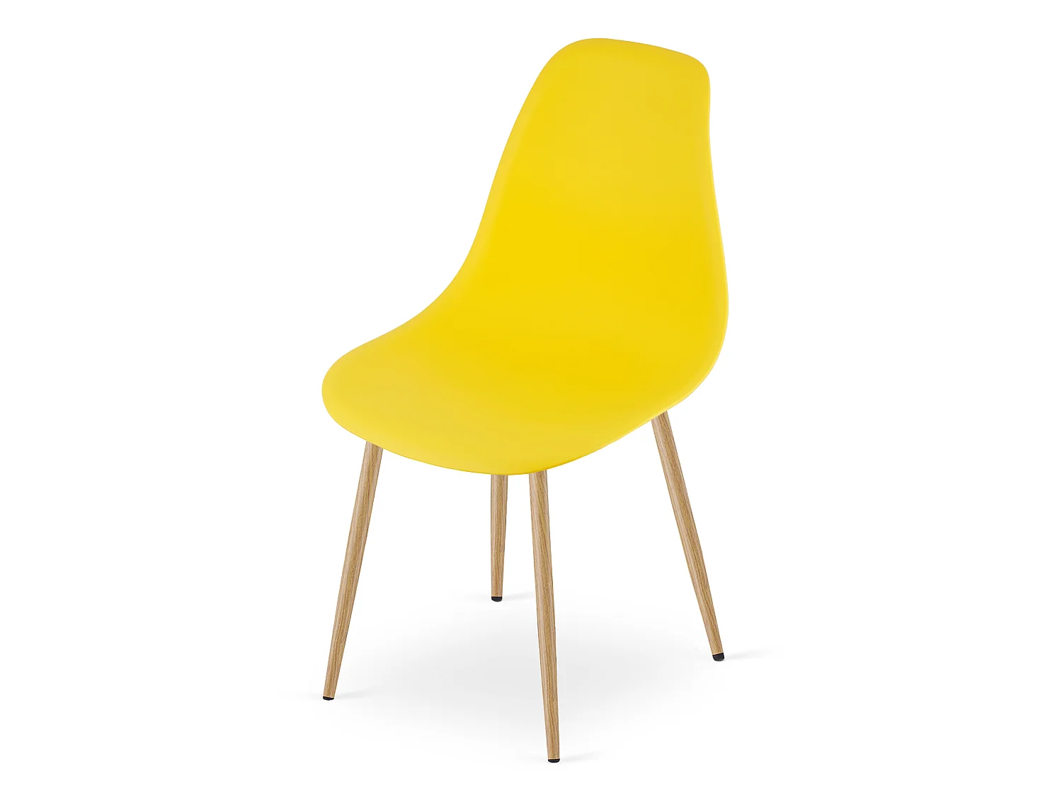 Chaise de salle à manger et cuisine design scandinave polypropylène jaune 84x46x51 cm