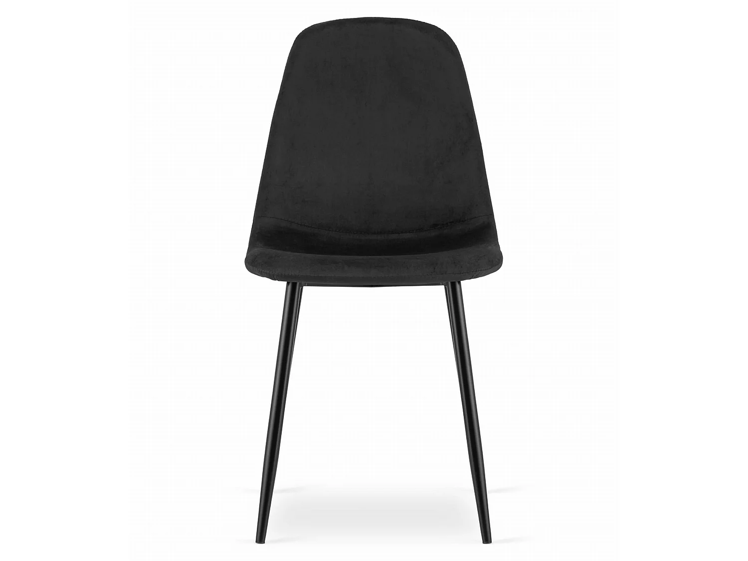 Chaise de salle à manger et cuisine COMO en velours noir x 2 87,5x44,5x50,5 cm