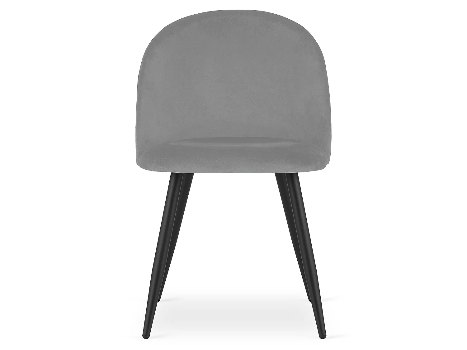 BELLO Esszimmerstuhl Samt hellgrau schwarze Beine 3er-Set 76,5 cm