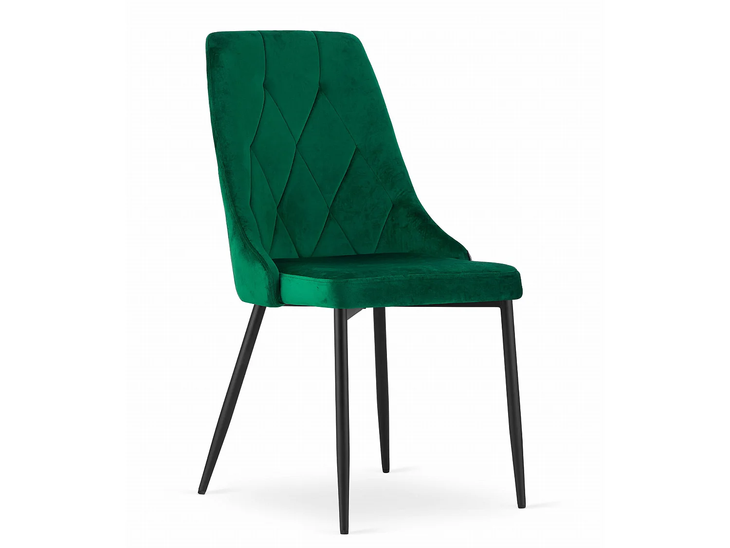 Chaise de salle à manger et cuisine IMOLA velours vert foncé 3 pièces 93,5x48,5x61 cm