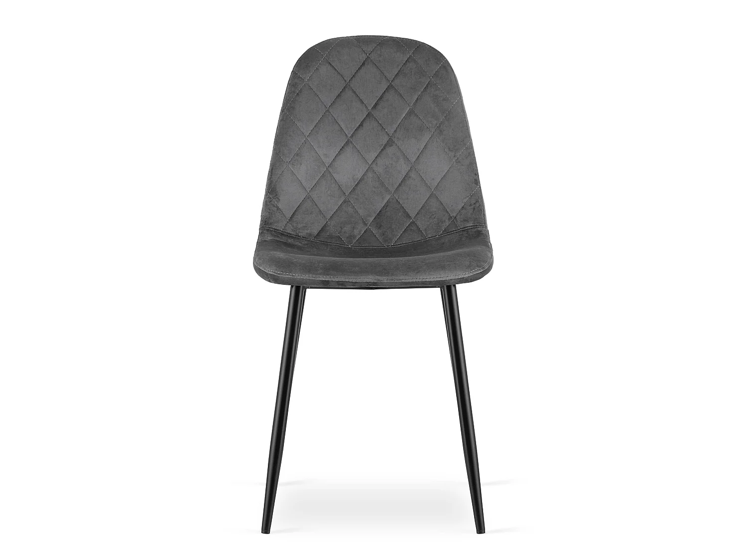 Esszimmerstuhl-Set 4er modern Samt dunkelgrau 87,5x44,5x50,5 cm