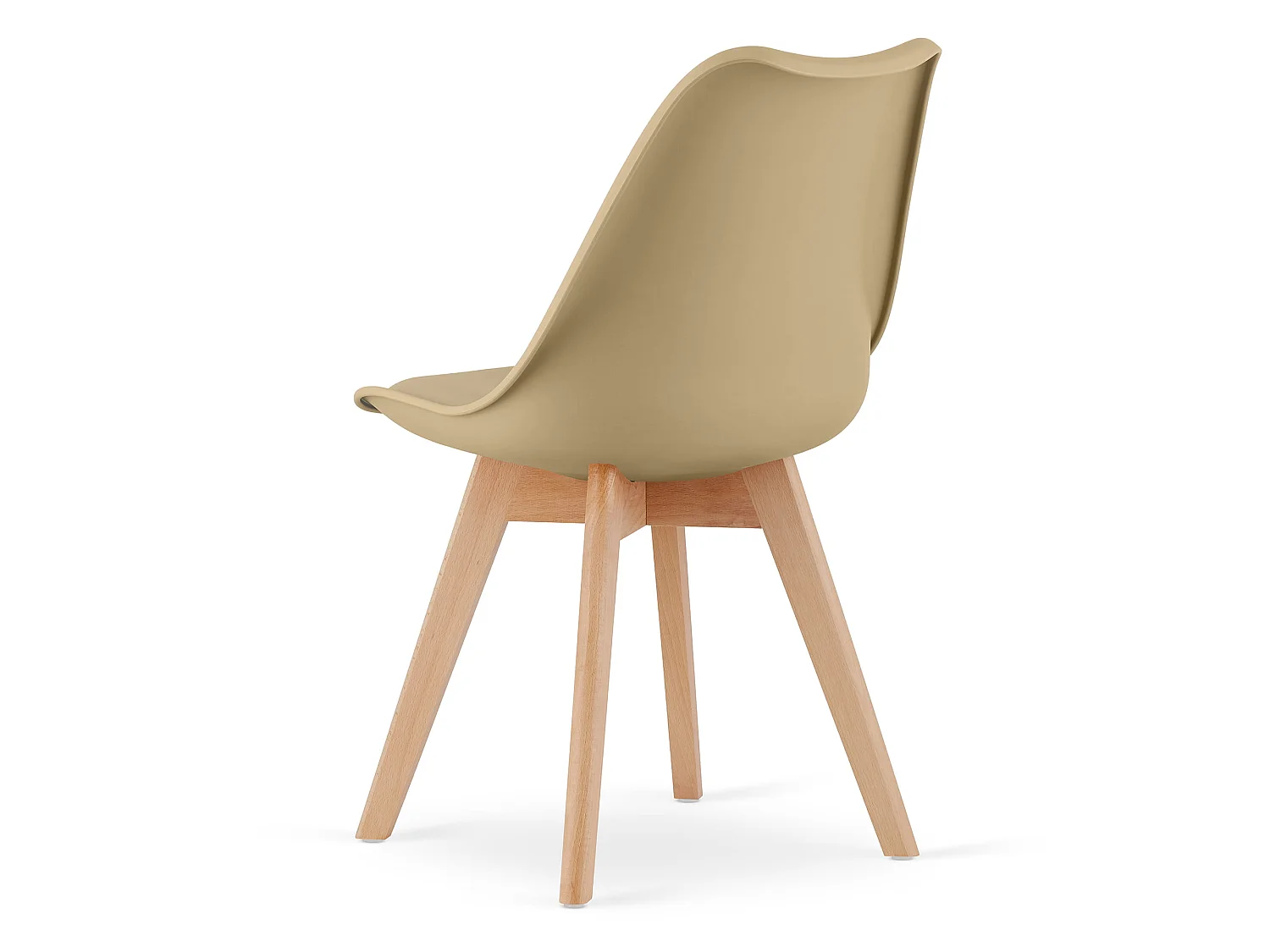Eetkamerstoel MARK modern polypropyleen donkerbeige 82x49x52 cm
