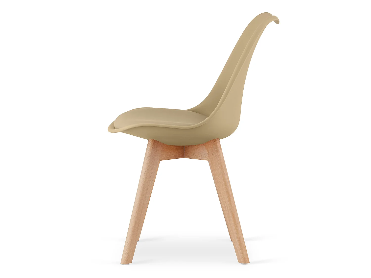 Eetkamerstoel MARK modern polypropyleen donkerbeige 82x49x52 cm