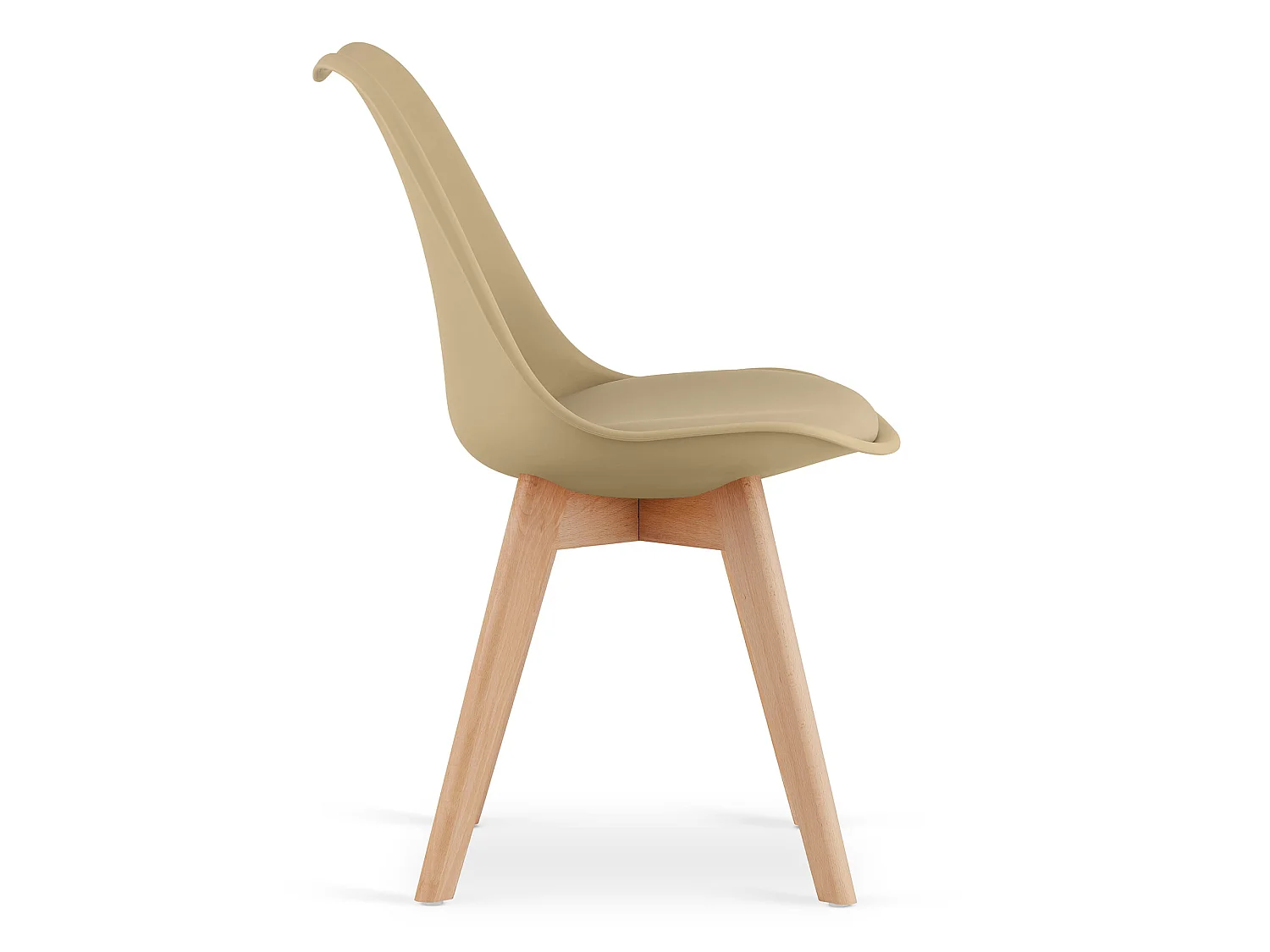 Eetkamerstoel MARK modern polypropyleen donkerbeige 82x49x52 cm