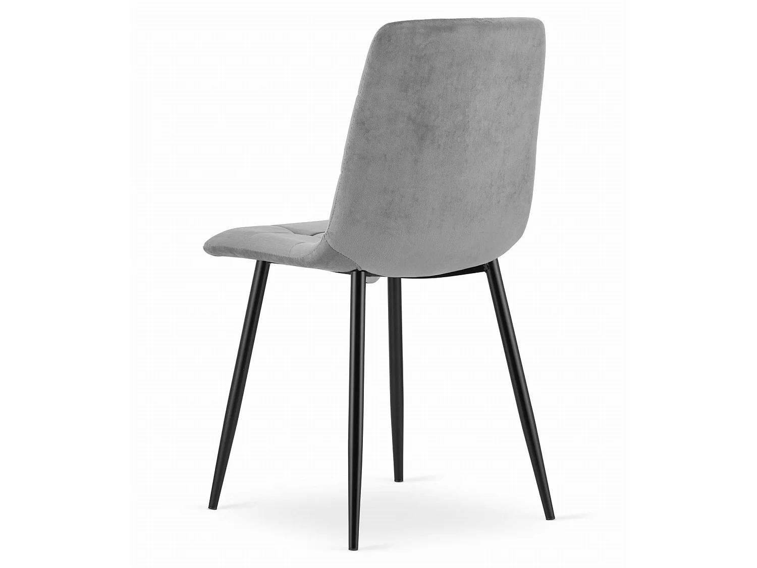 Eetkamerstoel KARA modern fluweel lichtgrijs 87x45x50,5 cm