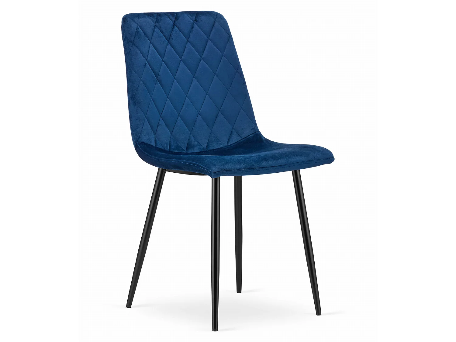 Chaise de salle à manger TURIN en velours bleu marine 2x 88,5x44,5x53 cm
