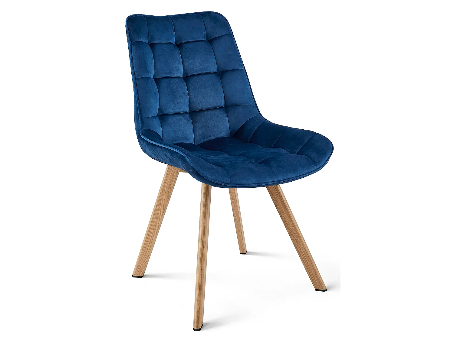 Chaise de salle à manger et cuisine design velours bleu marine 4x 86x53x59 cm