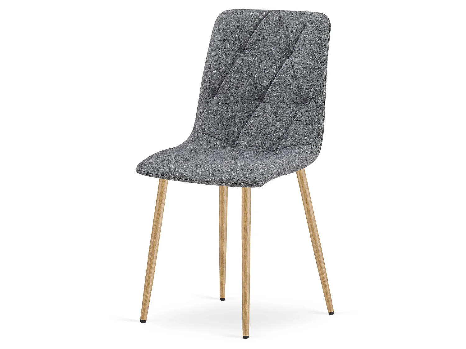 Eetkamerstoel LIBRA bekleed stof donkergrijs 44,5x54,5x87 cm