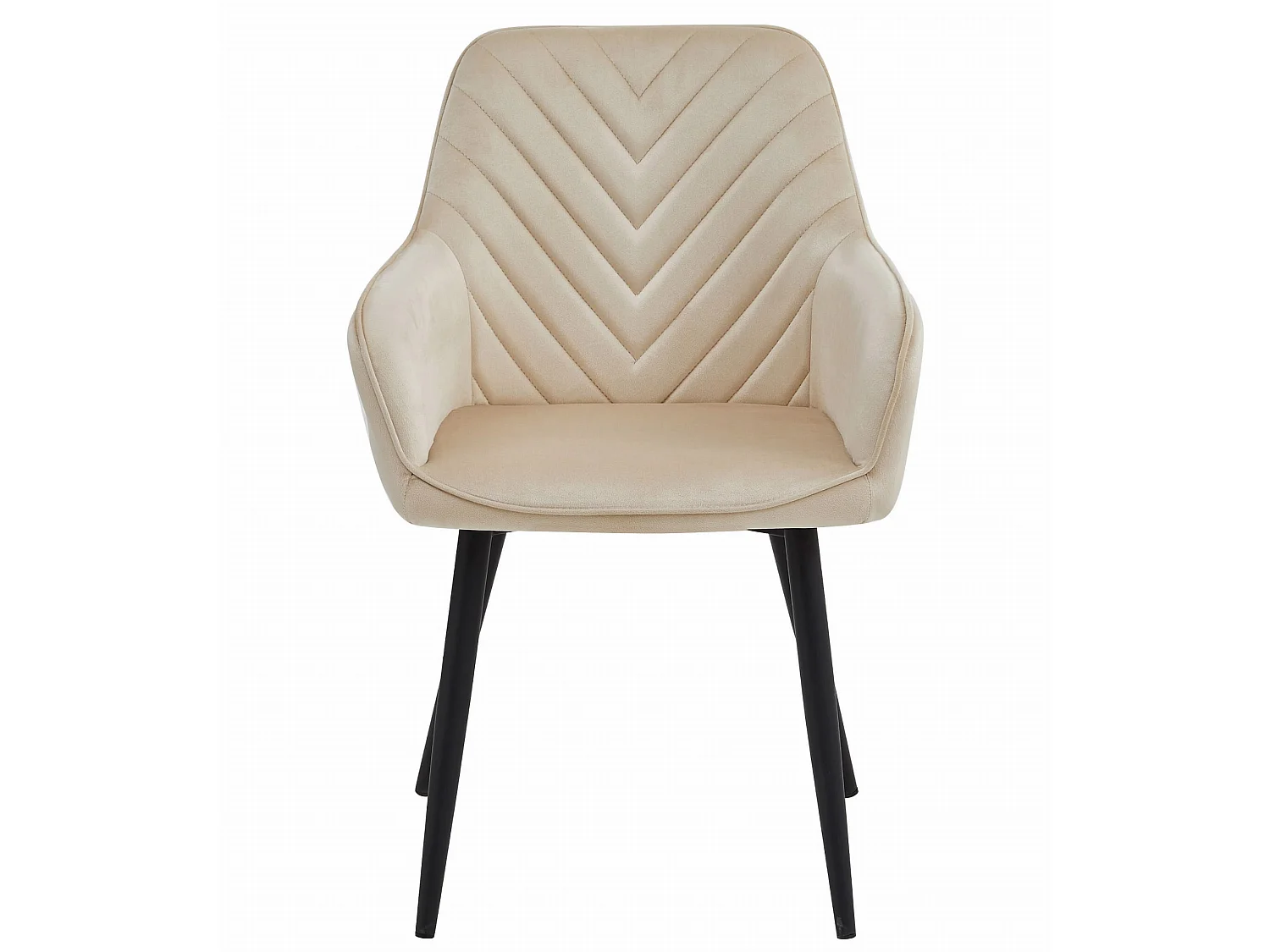 Esszimmerstuhl NANA Samtbezug Metallbeine Beige 54x61x83,5 cm